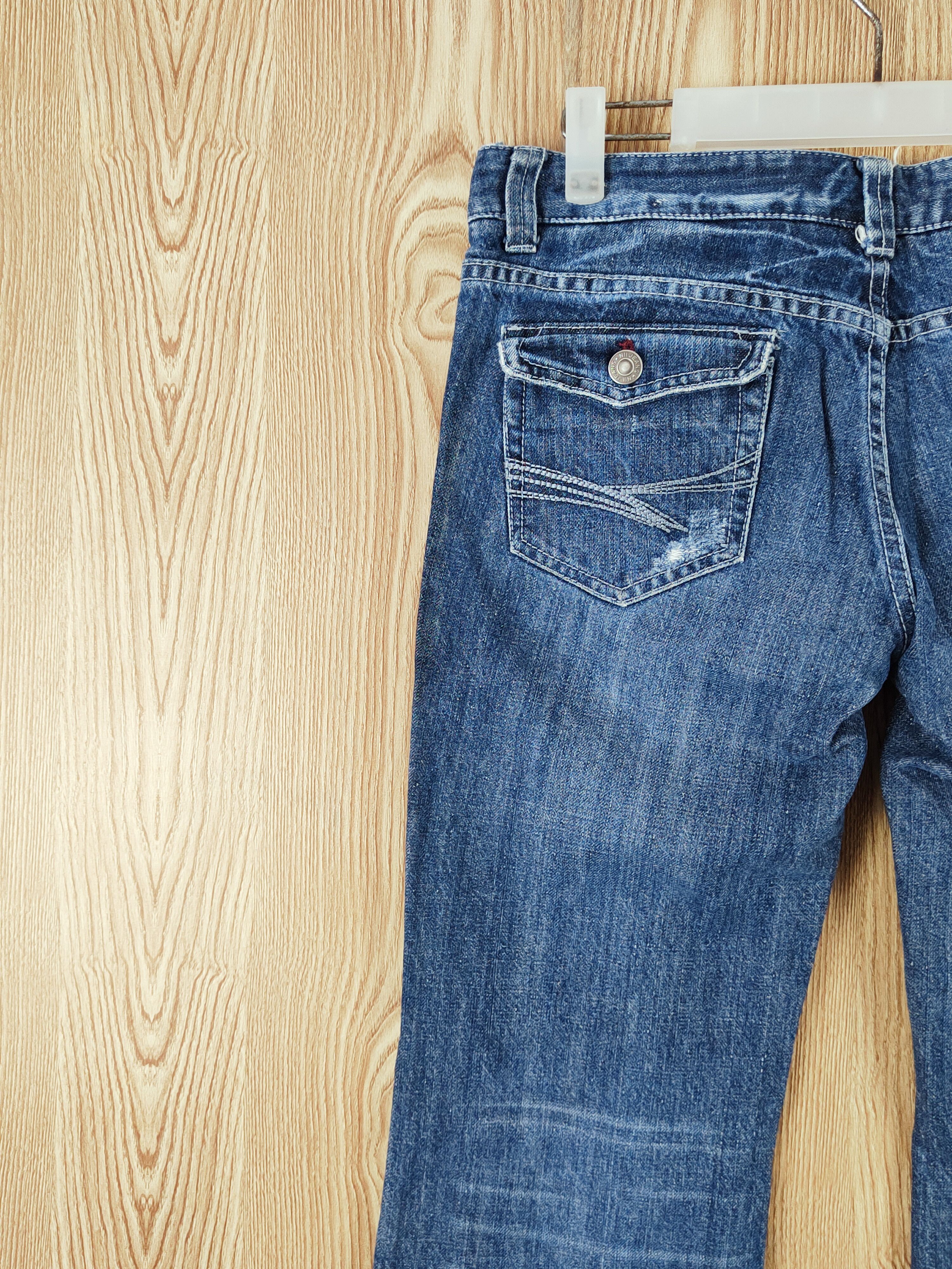 Japanese Brand × Vintage Nii Blue Distressed Ripped Jeans #W891 Size 29" - 9 Thumbnail