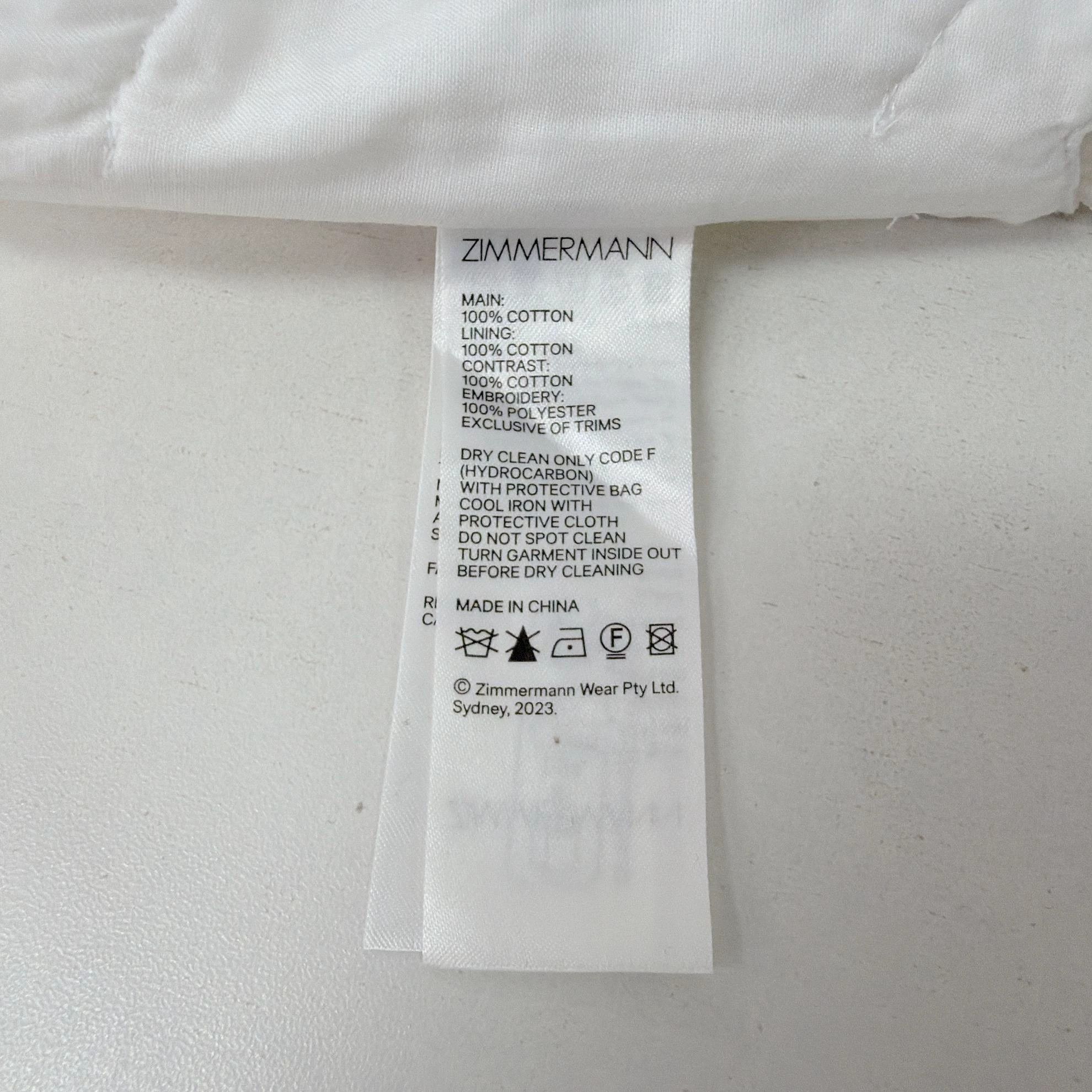 Zimmermann Zimmermann White Cami Top 0 9382 Size XS / US 0-2 / IT 36-38 - 7 Thumbnail