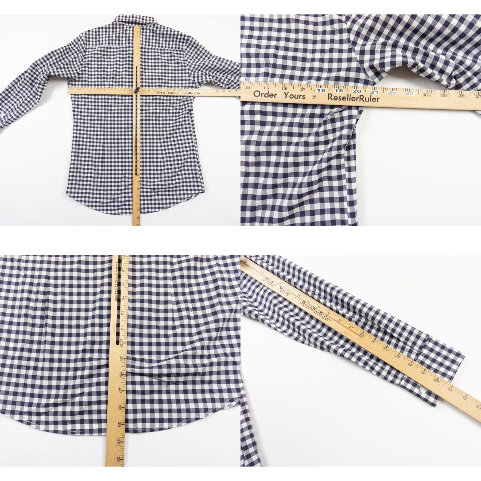 Mizzen+Main Mizzen + Main Shirt Mens Medium Blue Button Down Trim Fit Stretch Plaid Check Size US M / EU 48-50 / 2 - 8 Thumbnail