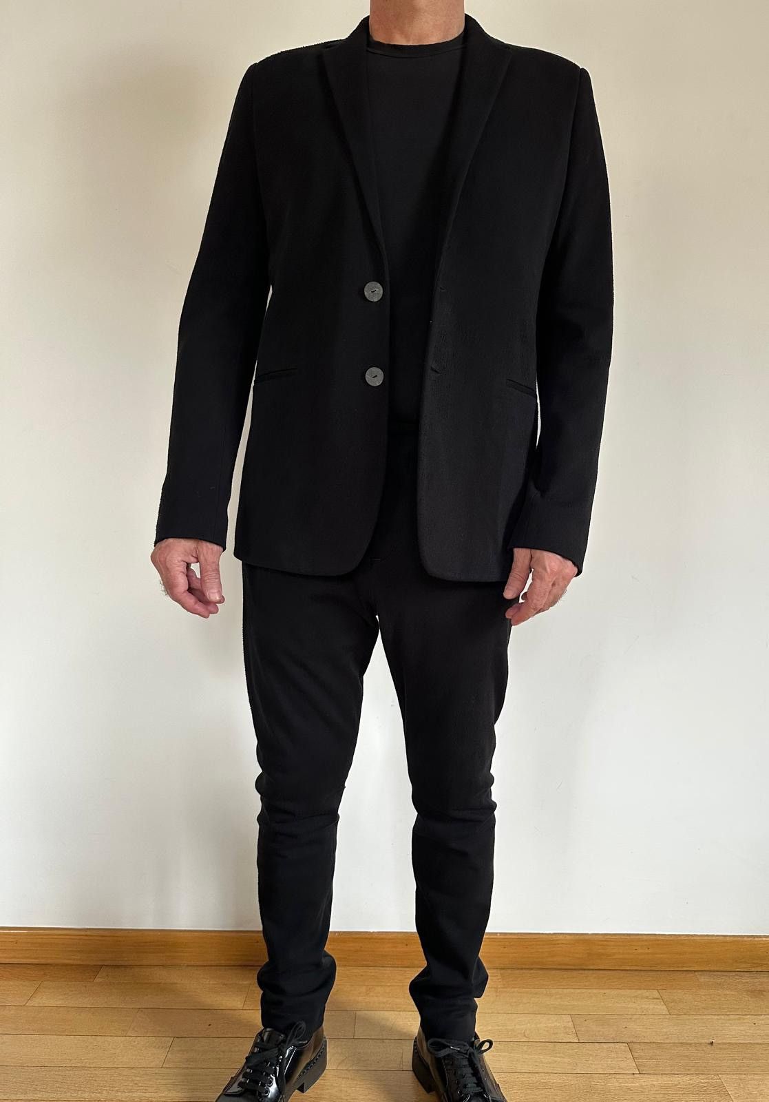 Label Under Construction Soft and stretch blazer black cotton/linen/elastan Size 52R - 8 Thumbnail