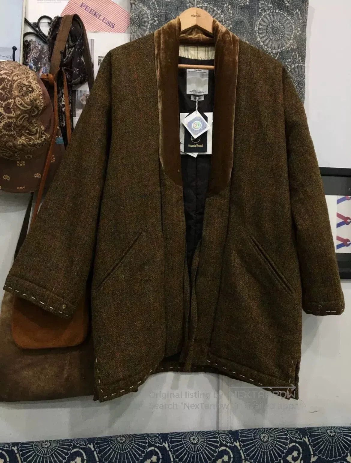 Visvim visvim dotera coat wool stripe outerwear | Grailed