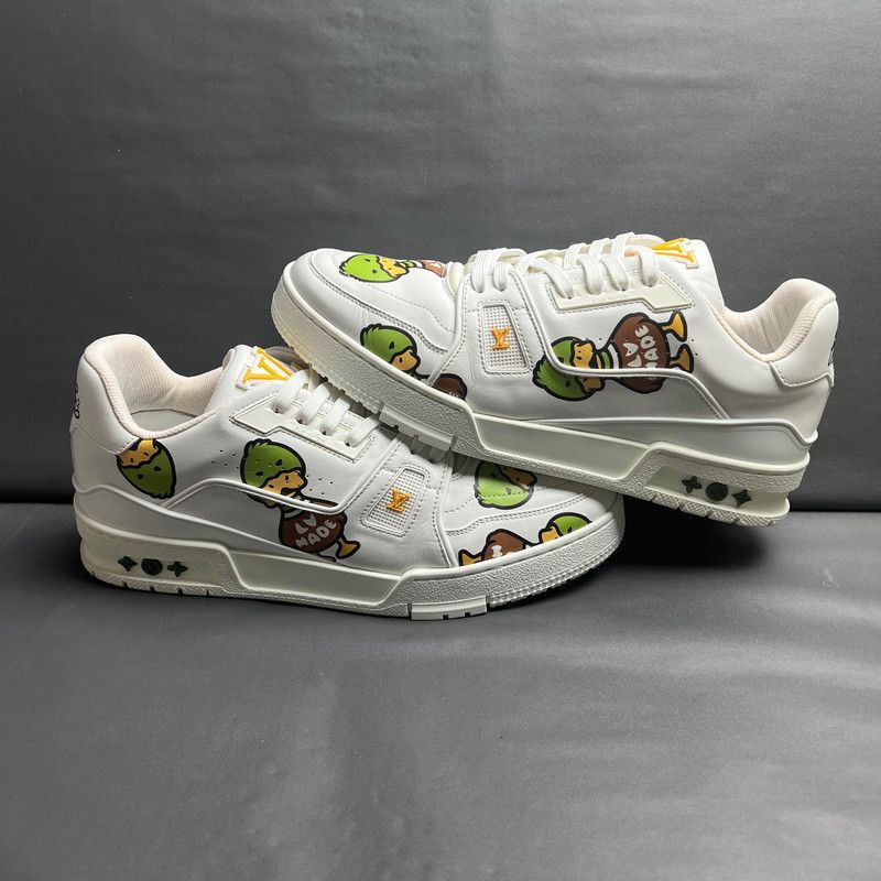 Louis Vuitton Nigo x Louis Vuitton White Low Top Sneakers -2508 Size US 8 / EU 41 - 8 Thumbnail