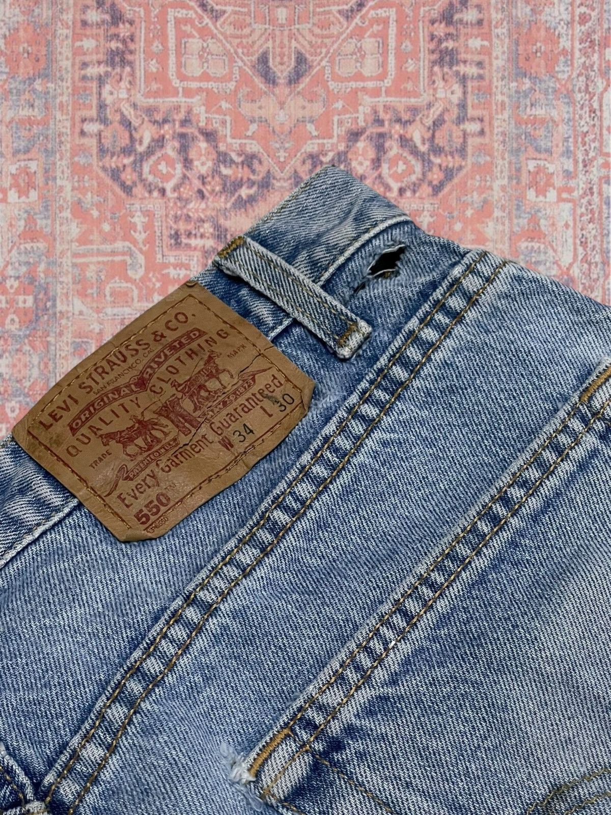 Levi's Vintage Clothing Vintage 1990s Designer Levis Strauss & Co 550 Distressed Size US 32 / EU 48 - 17 Thumbnail