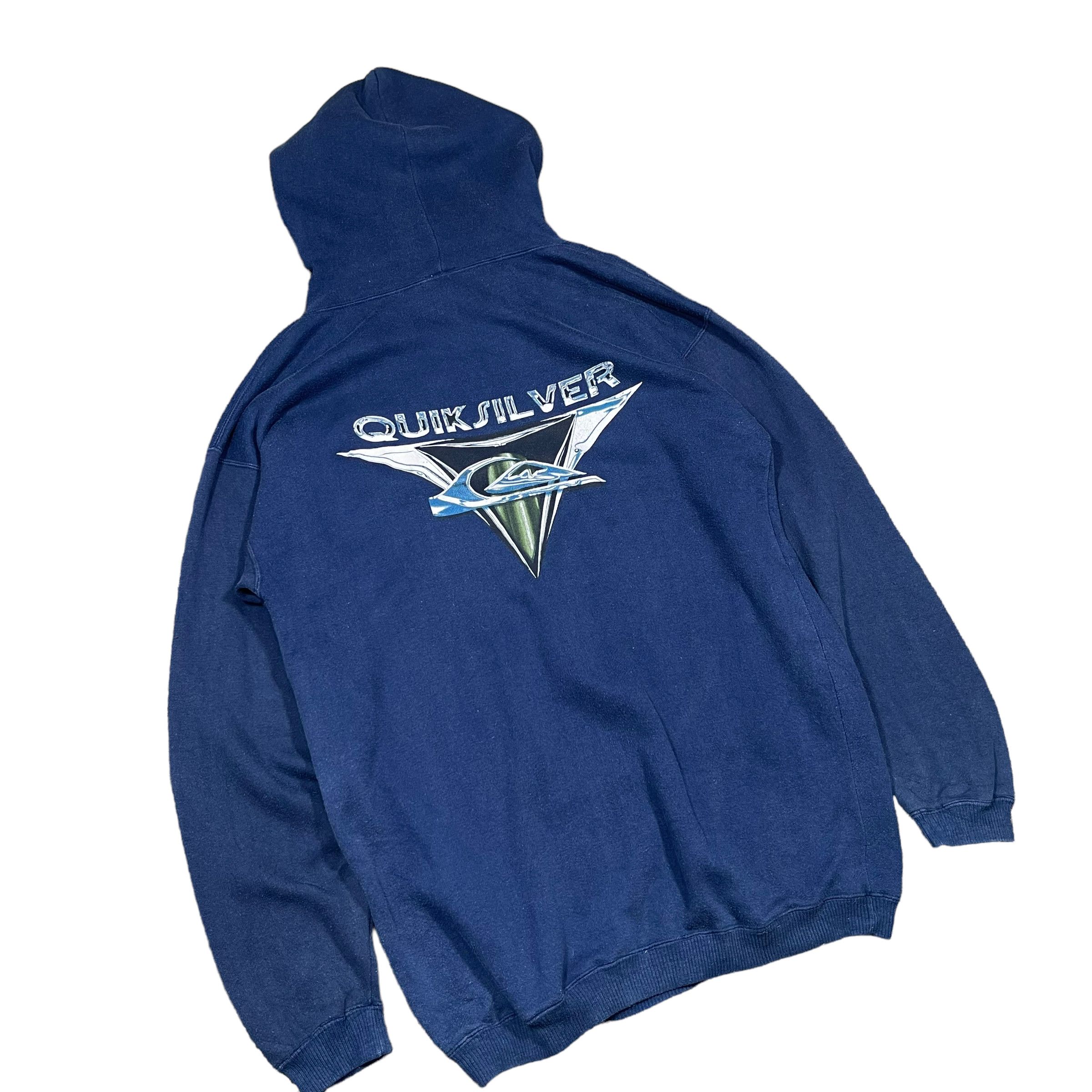 Quiksilver Quiksilver Vintage 1990 3D Graphic Sun Faded Oversize Hoodie Size US L / EU 52-54 / 3 - 1 Thumbnail