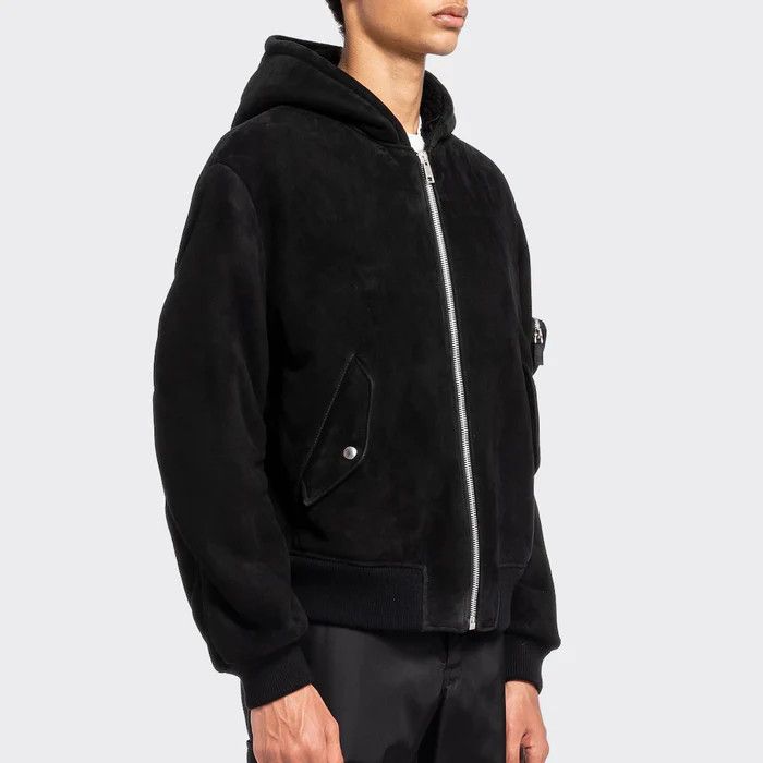 Prada o1mt1gz0924 Shearling Bomber Jacket in Black Size US S / EU 44-46 / 1 - 3 Thumbnail