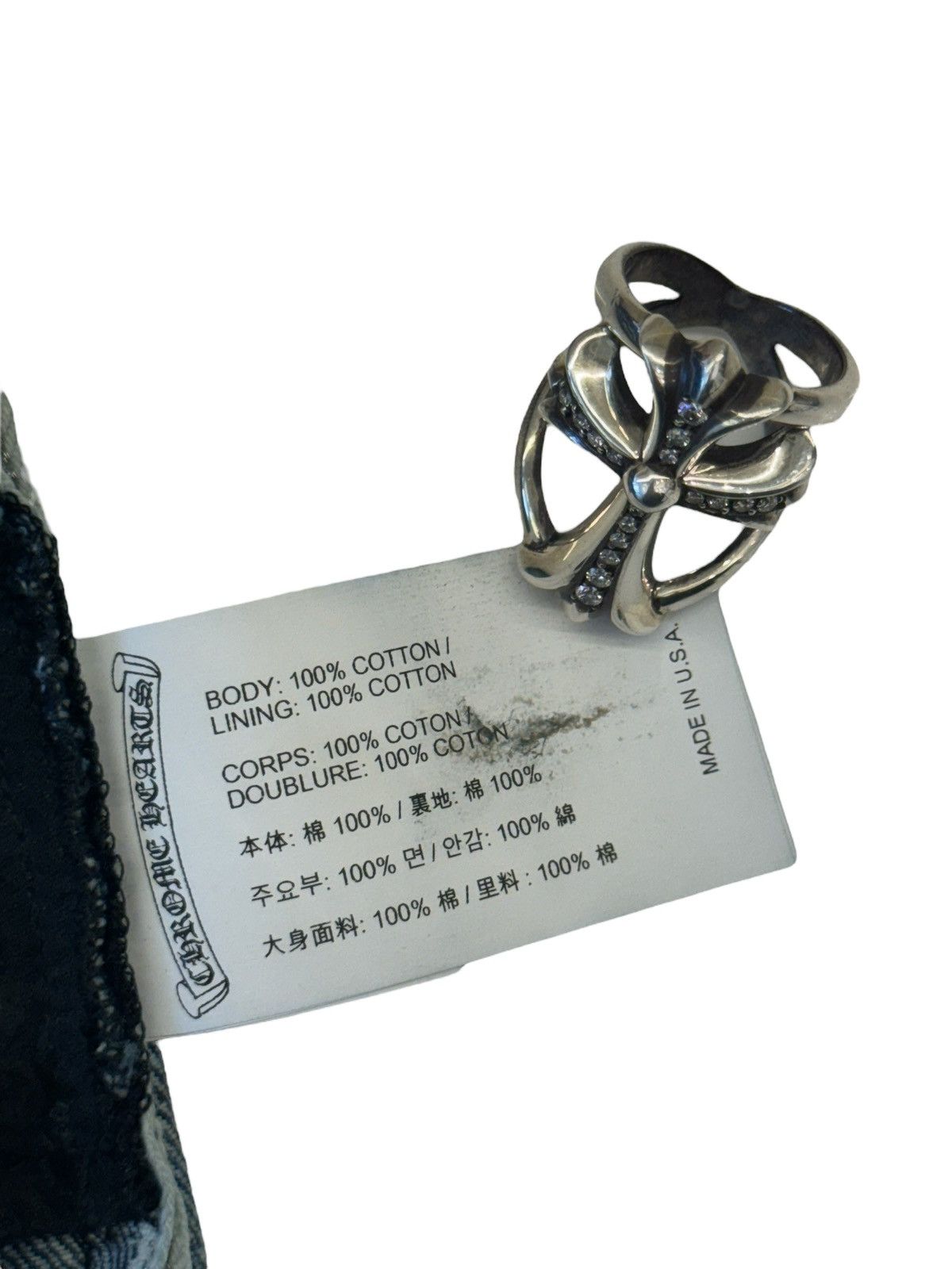 Chrome Hearts Chrome Hearts Denim Cross Patch On Denim Jeans Size 25" / US 0 / IT 36 - 12 Thumbnail