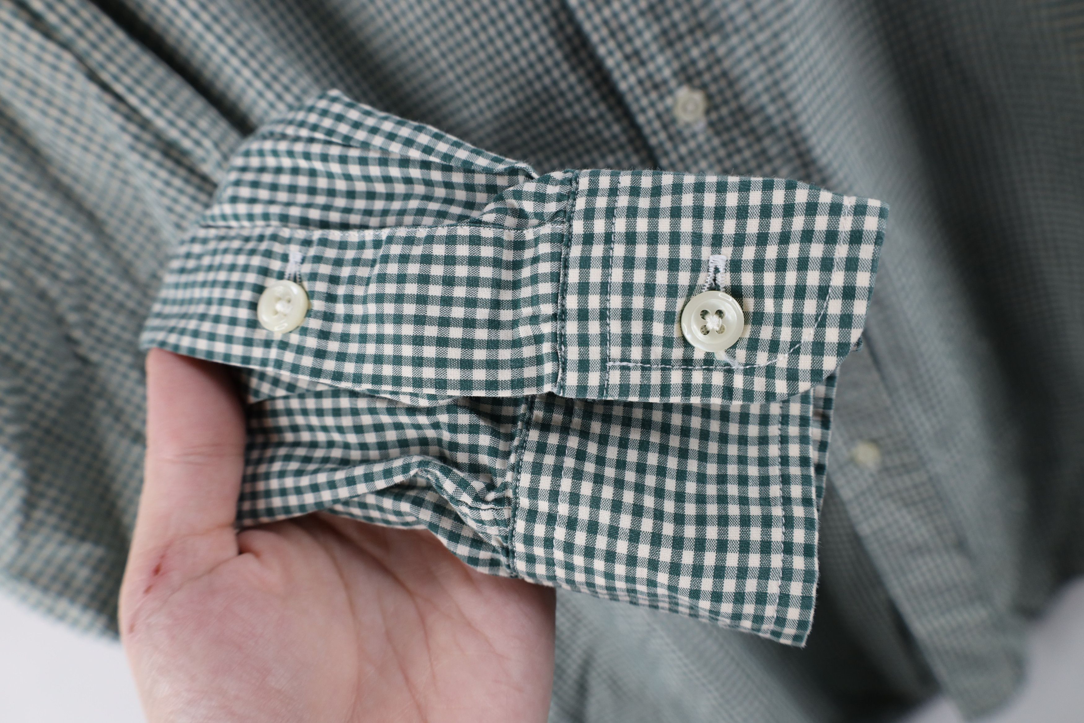 Ralph Lauren Vintage 90s Ralph Lauren Gingham Button Down Shirt Green Size US XL / EU 56 / 4 - 5 Thumbnail