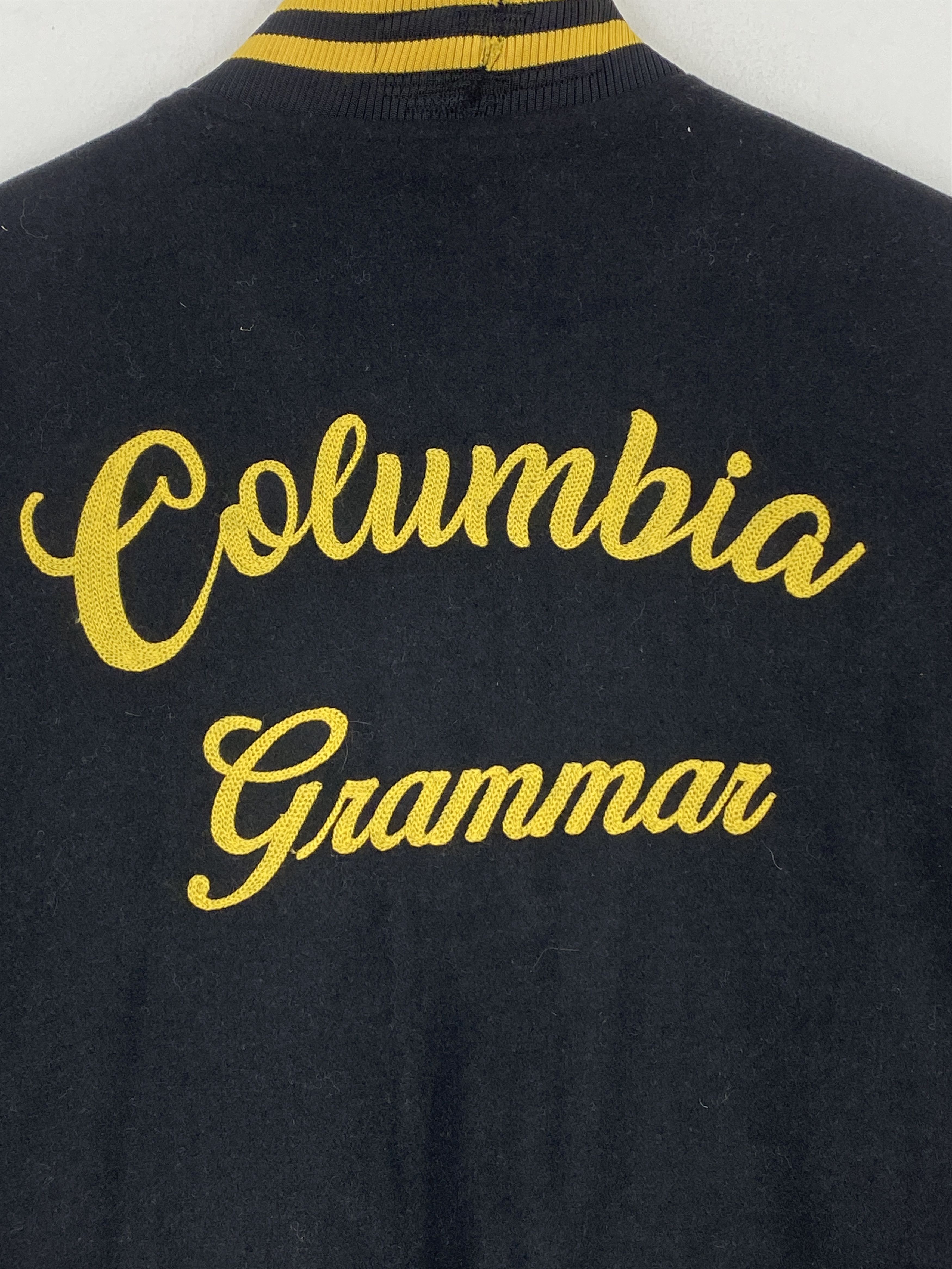 Leather Vintage Columbia Grammar Sleeve Leather Varsity JA0010 Size US XXL / EU 58 / 5 - 5 Thumbnail
