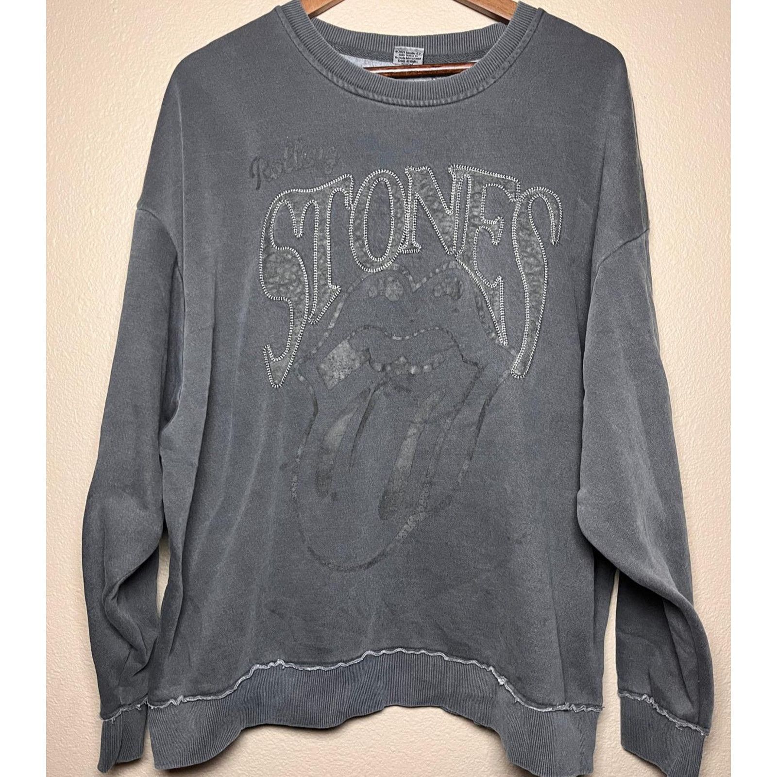 Other 🎸 Rolling Stones Washed Graphic Sweatshirt – Size L Size L / US 10 / IT 46 - 1 Thumbnail