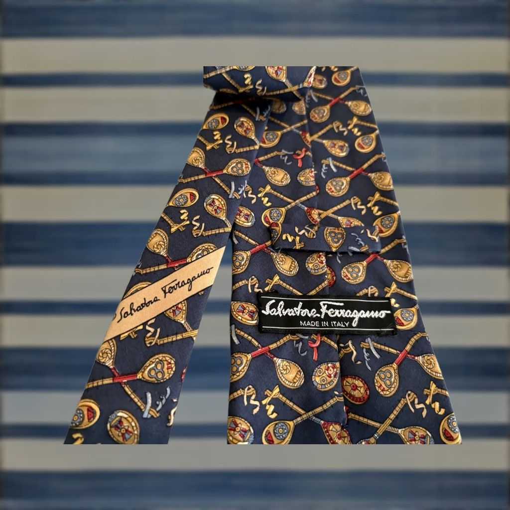 Salvatore Ferragamo Salvatore Ferragamo Silk Tie Blue Men Adult Classic 59 inches Italian Salvatore Ferragamo Tie Blue Silk Tie Mens 59" Silk Tie Blue Portugal? Size ONE SIZE - 1 Thumbnail