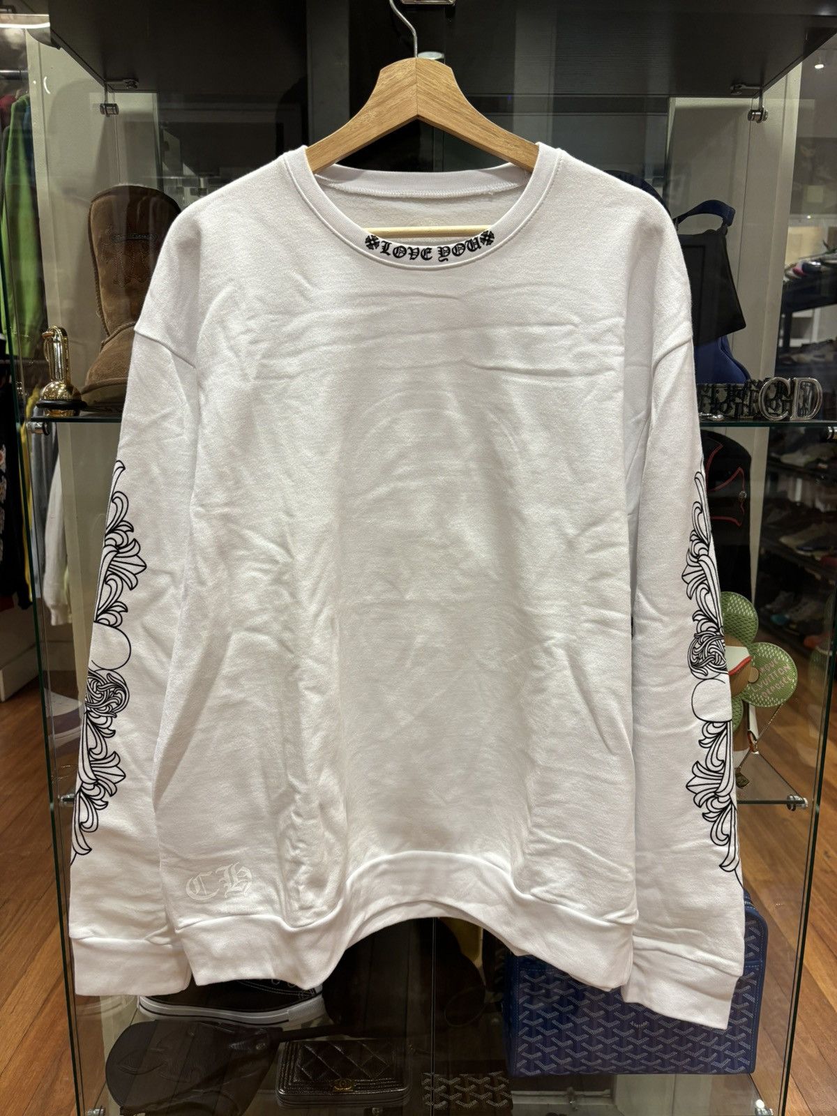 Chrome Hearts Love You Crew Sweatshirt | Grailed