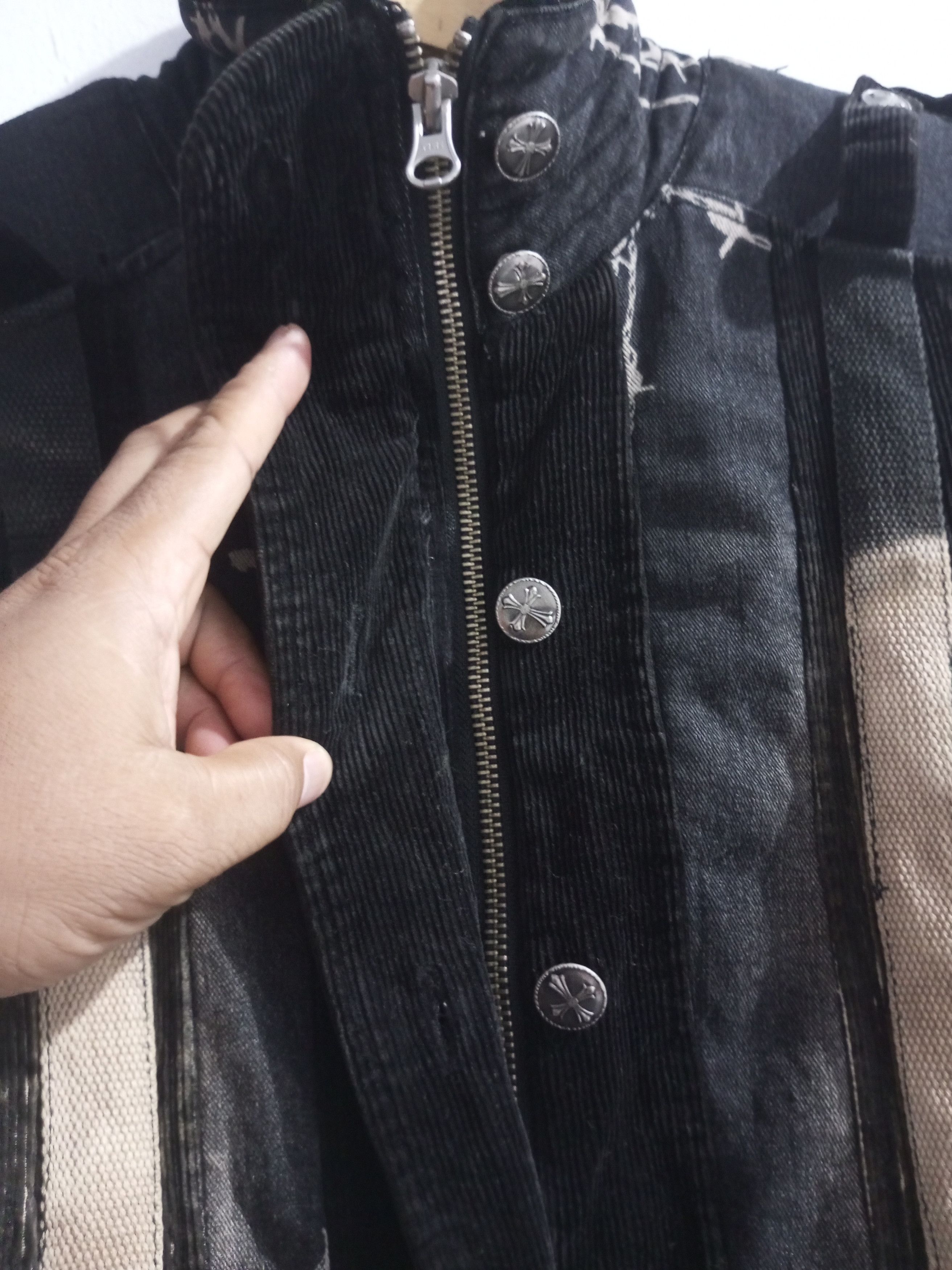 Japanese Brand Ozz on Hikozoh barbed wire denim mix corduroy jacket Size US M / EU 48-50 / 2 - 13 Thumbnail