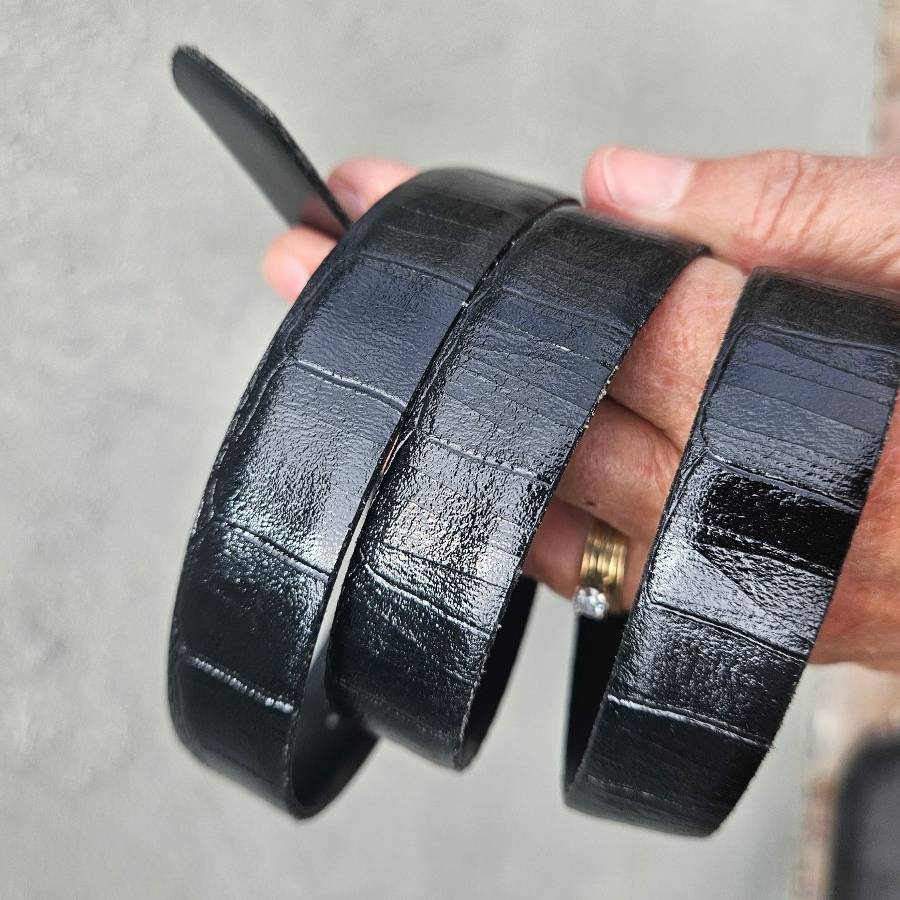 Vintage Vintage 80s 90s Cipriani Black Italian Alligator Calfskin Be Size ONE SIZE - 2 Thumbnail