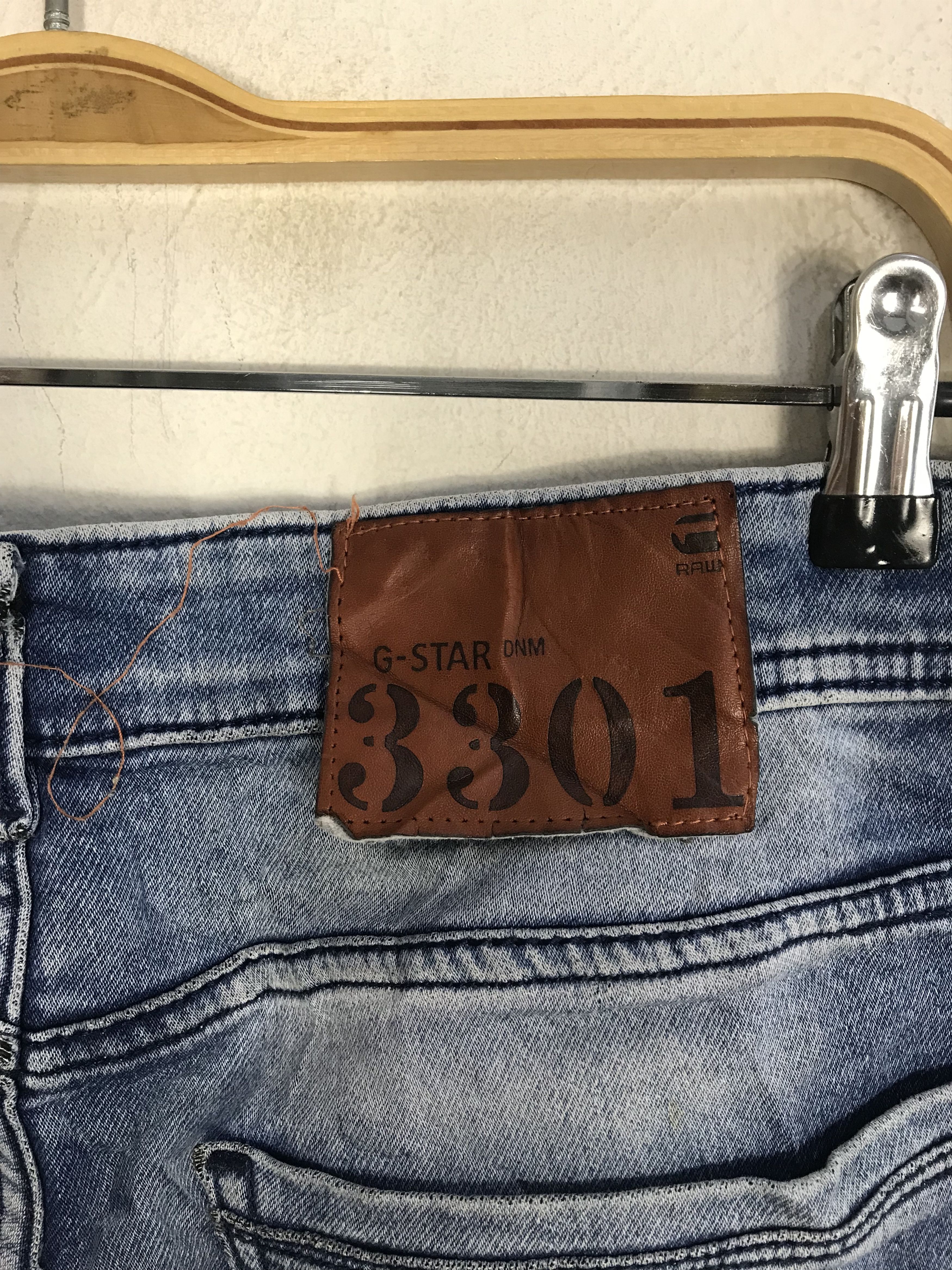 G-Star G Star Raw Denim 3301 Jeans Pant Punk Rock Style Skinny Size US 31 - 8 Thumbnail