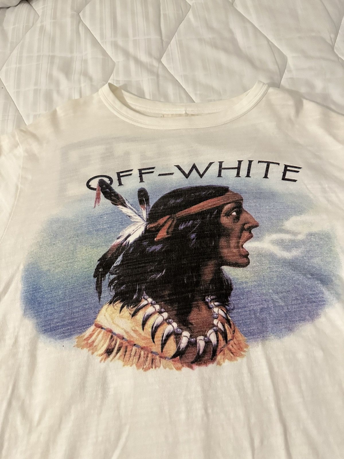 image of Off White Off-White Native American Tee (2013), Men's (Size Small)