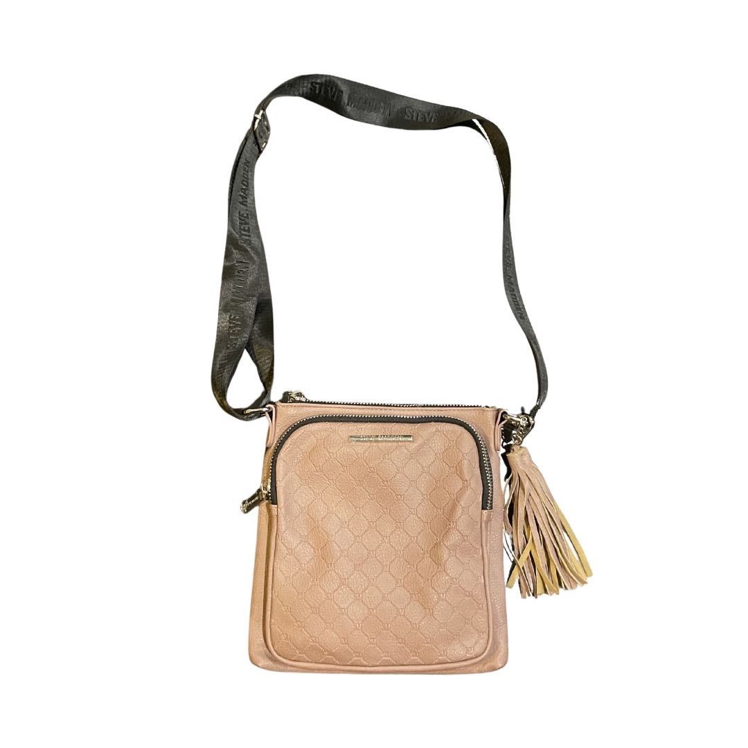 Steve Madden Faux Leather Mauve Crossbody Bag Fringe Tassel Charm NWOT Size ONE SIZE - 1 Thumbnail