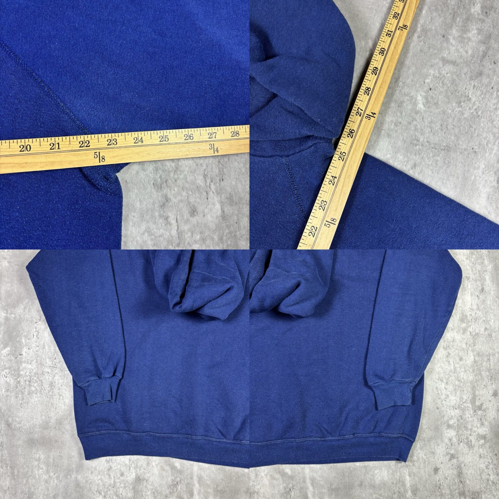 Vintage VINTAGE Navy Blue Blank Pullover Hoodie Raglin Mens M size Hoodie Size US M / EU 48-50 / 2 - 9 Thumbnail