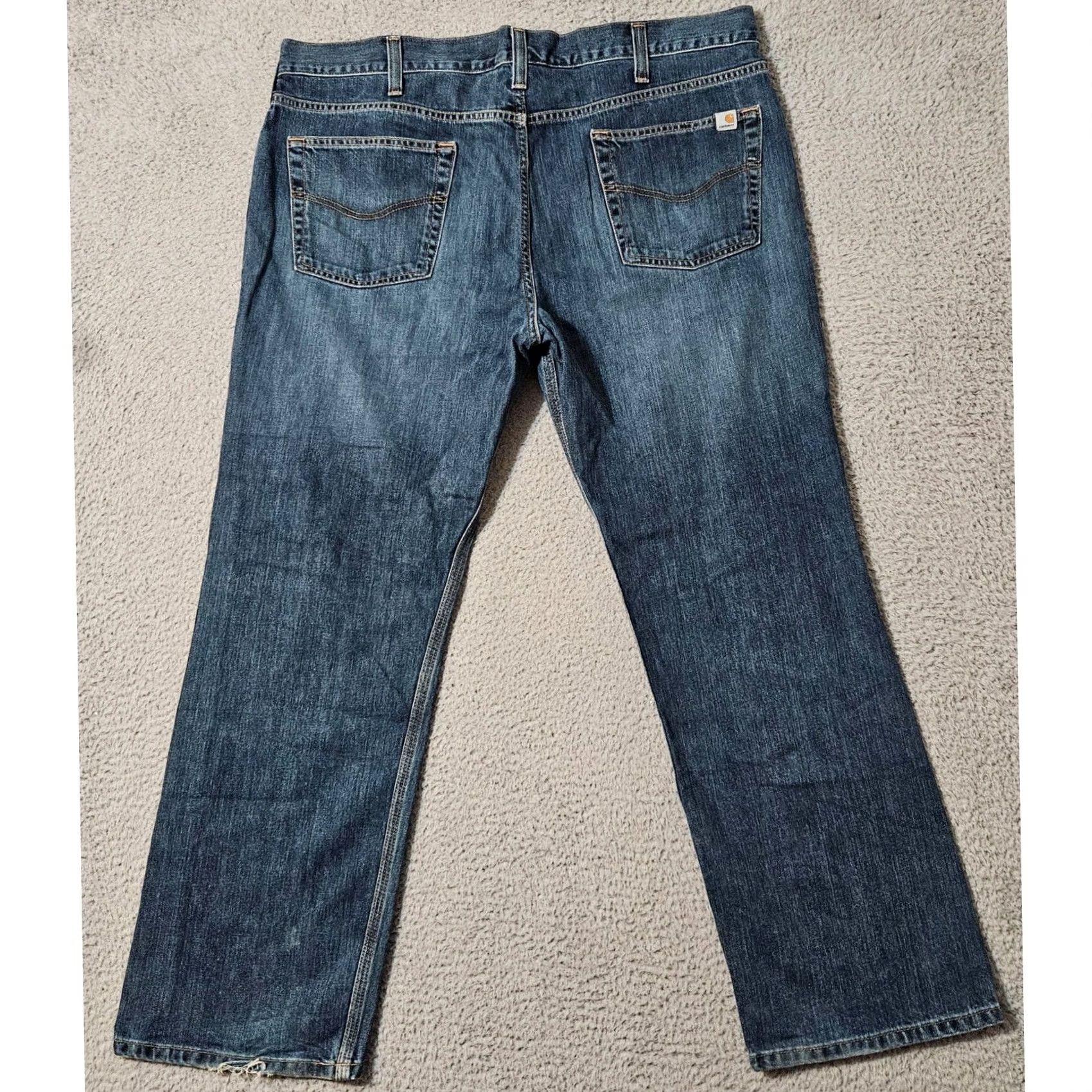 Carhartt Carhartt Relaxed Straight Jeans 40 x 30 Blue Denim Durable Workwear Mens Size US 40 / EU 56 - 2 Thumbnail