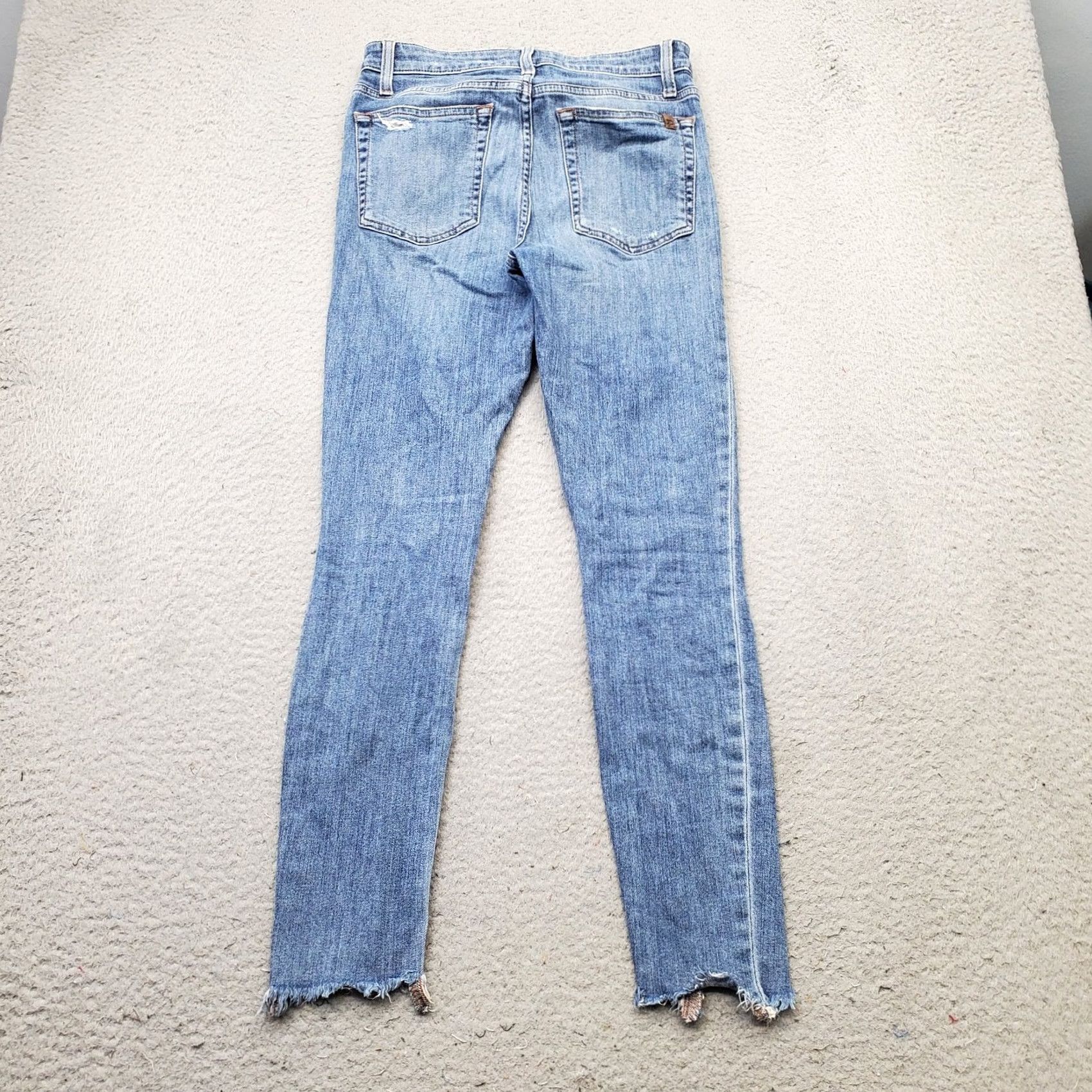Vintage Joe's Jeans Womens 26 Blue Denim Stretch Ankle Skinny High Rise Jeans - 5-Pocket, Distressed Boho Size 26" / US 2 / IT 38 - 2 Thumbnail