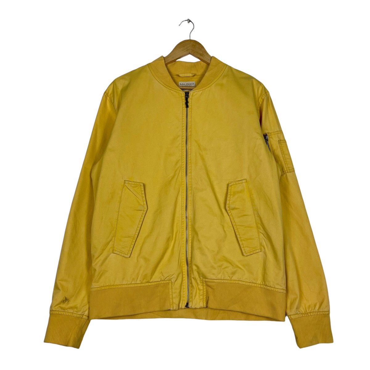 Nudie Jeans 💥NUDIE JEANS MUSTARD YELLOW MA1 BOMBER Size US M / EU 48-50 / 2 - 1 Thumbnail