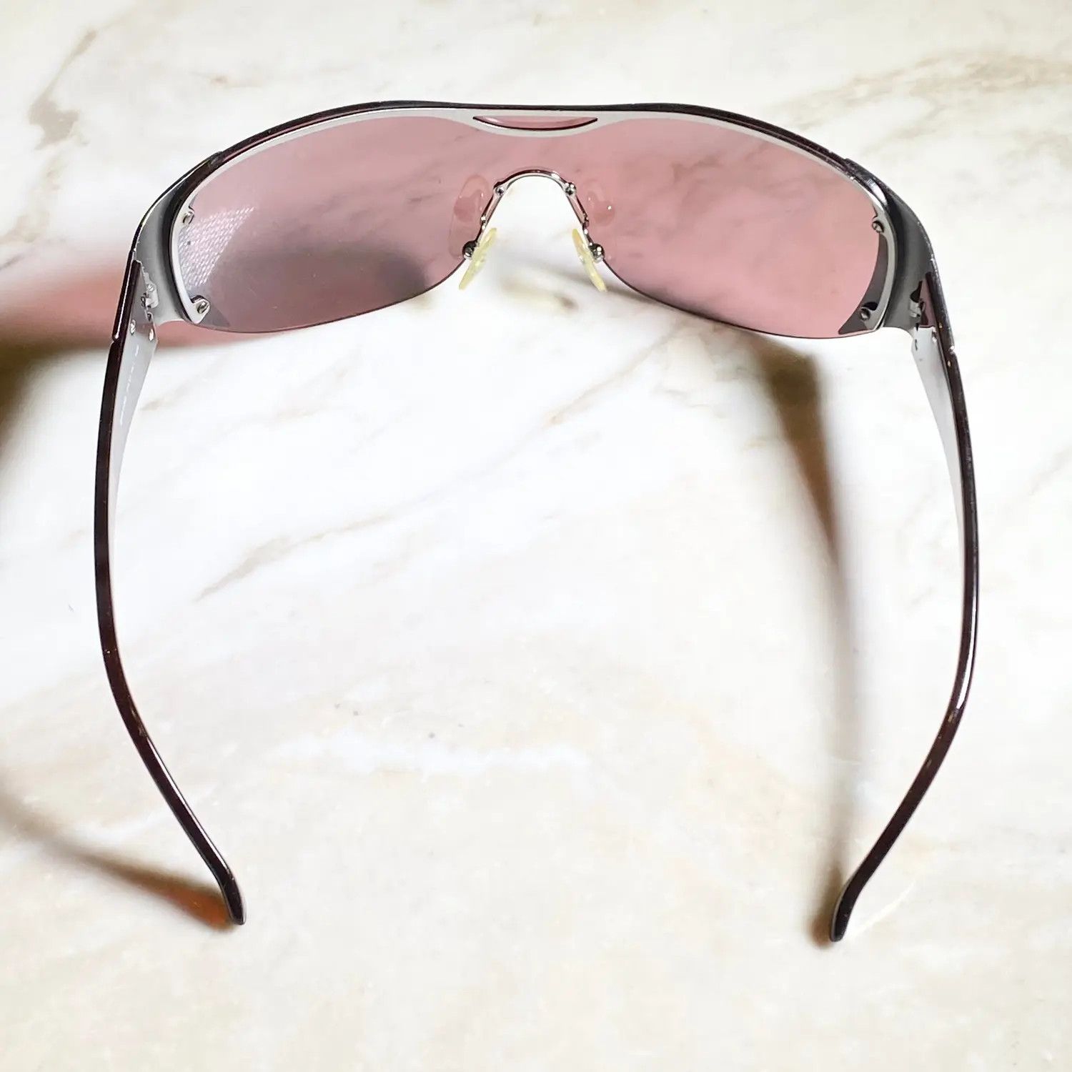 Prada × Vintage PRADA Sunglasses SPR 53G Star Sport Metal Shield Oval Wrap Size ONE SIZE - 6 Thumbnail