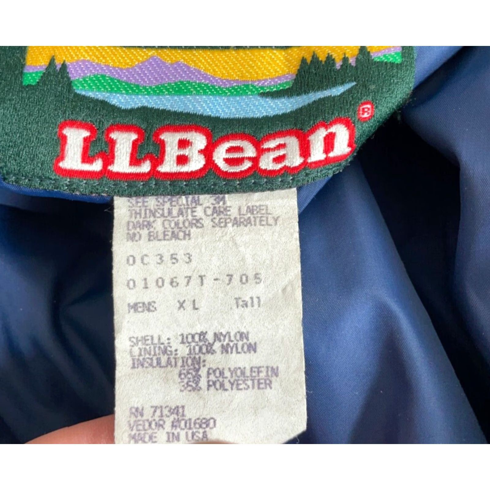 Vintage VINTAGE L.L. Bean Parka Jacket Mens XL Tall Orange Red Zip Up Size US XL / EU 56 / 4 - 4 Thumbnail