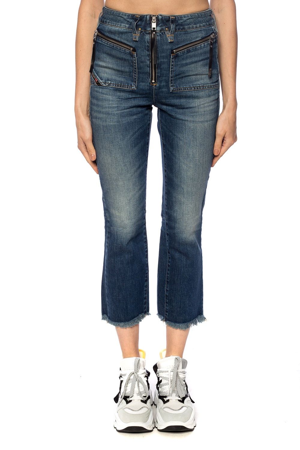 Diesel D-EARLIE 089AR W23/L30 Girls Blue Cropped Jeans 70057 Size 23" - 1 Thumbnail