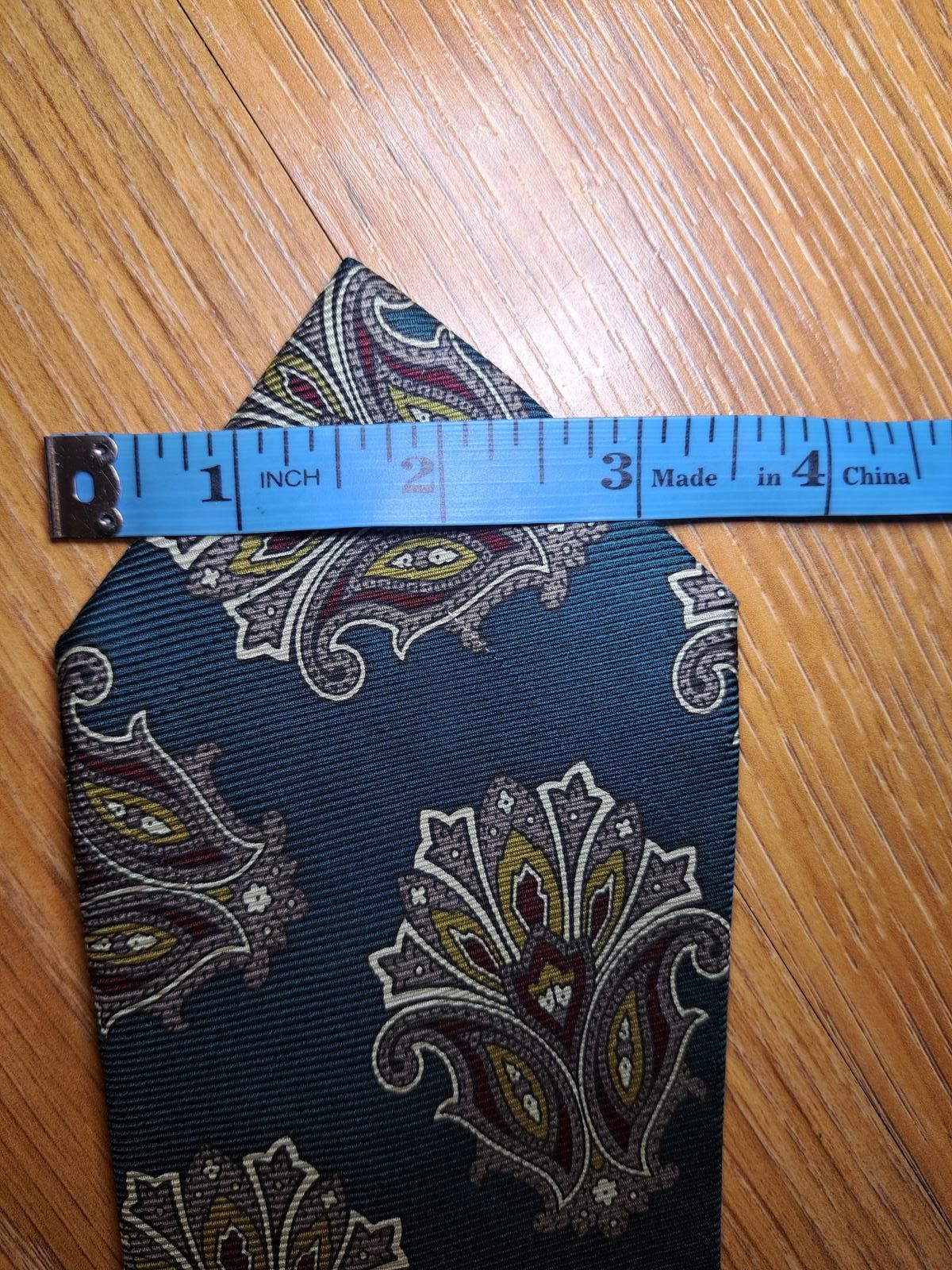Lands' End Lands End Tie Mens 100% Silk Green Handmade USA Size ONE SIZE - 6 Thumbnail