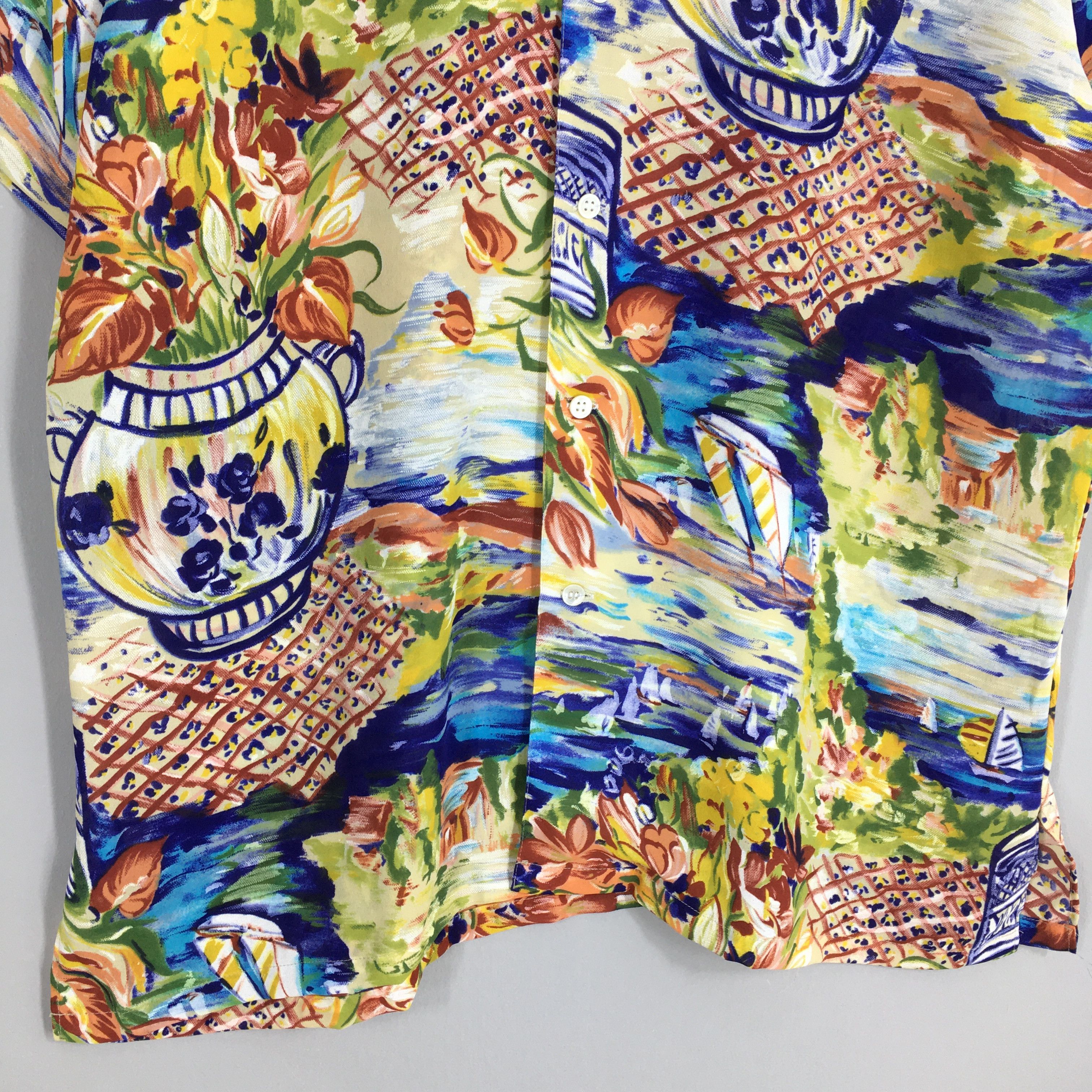 Life's a Beach Vintage Hawaiian Floral Printed Graphics Aloha Shirt Large Size US L / EU 52-54 / 3 - 4 Thumbnail