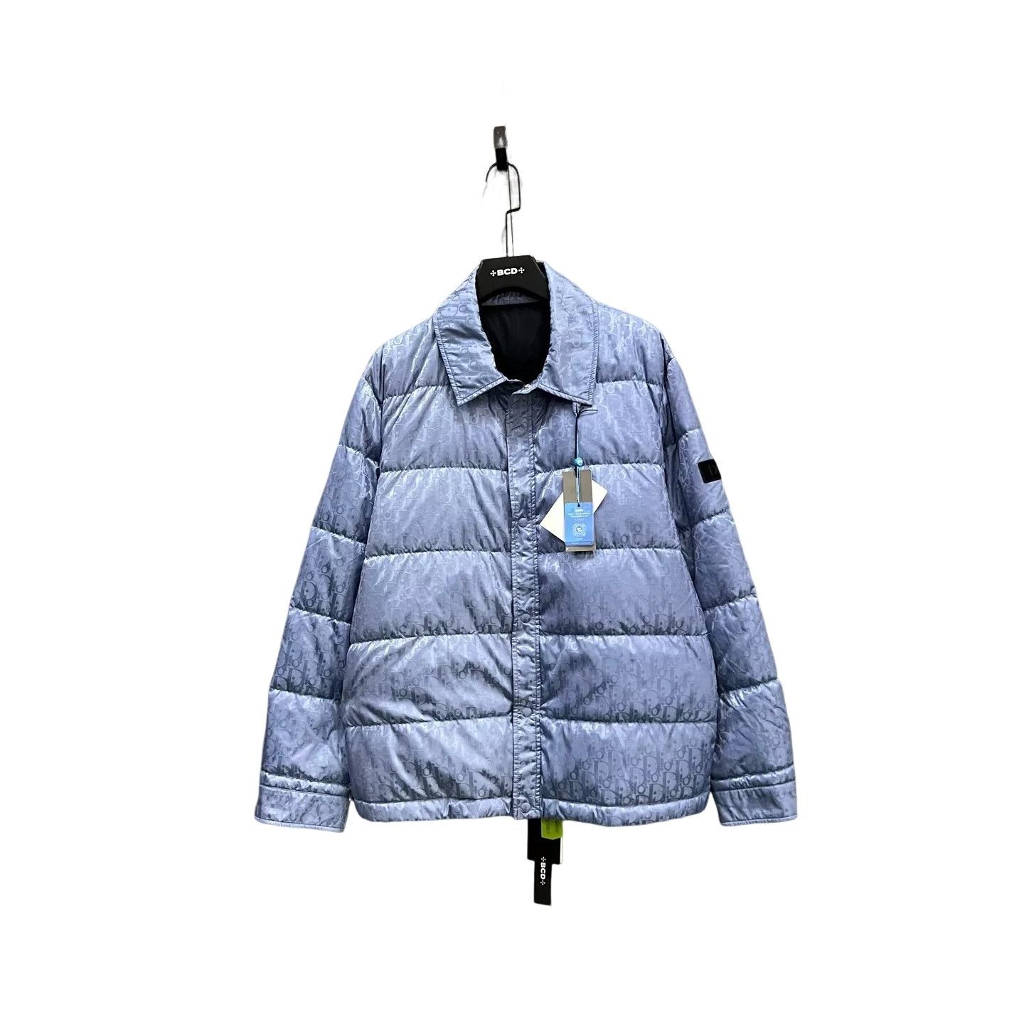Dior Dior Blue Oblique Down Puffer Jacket Size 54 Size US L / EU 52-54 / 3 - 1 Thumbnail