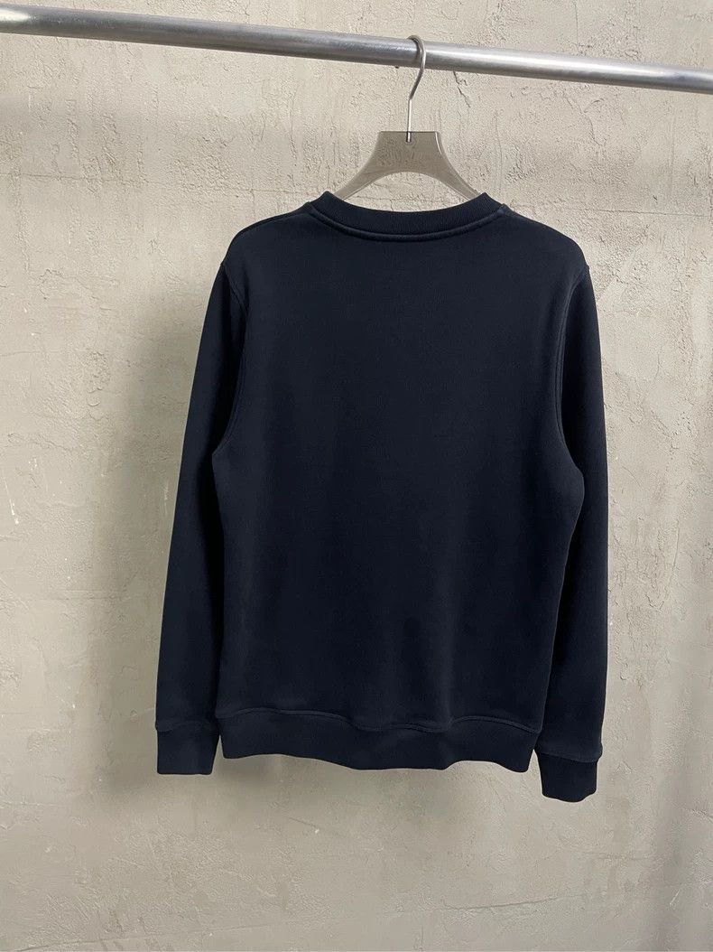 LOEWE Black embroidered Logo round neck hoodie