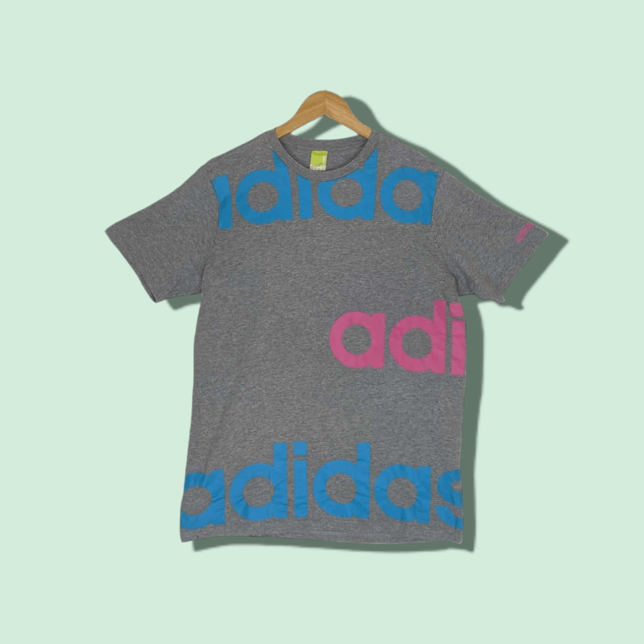 Vintage 2000's ADIDAS Spell Out Full Print T-Shirt