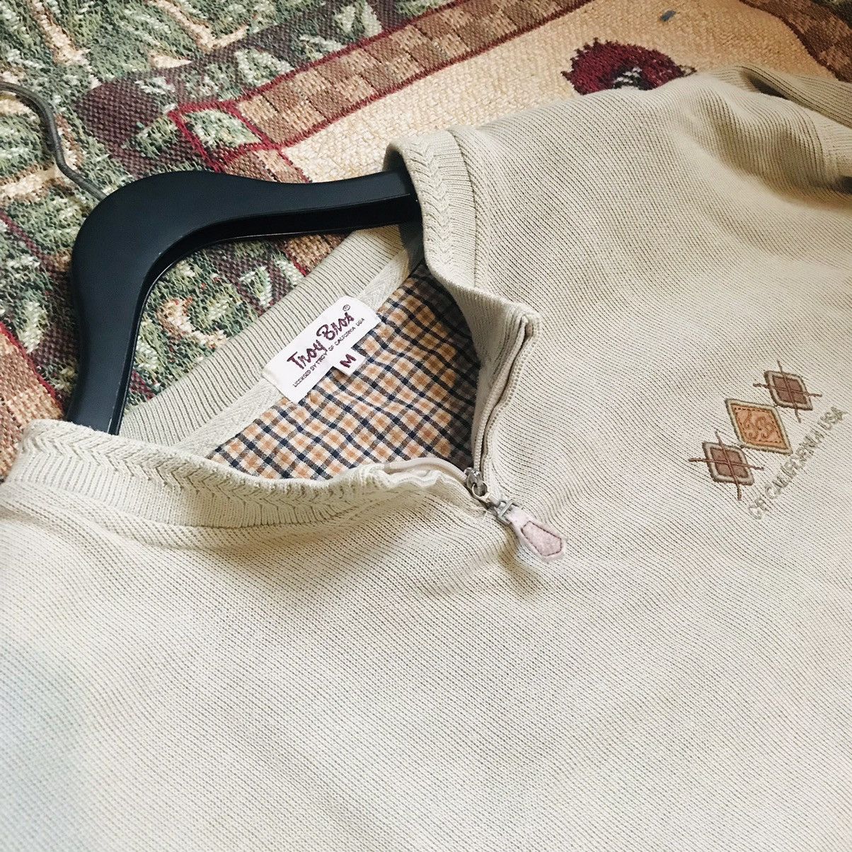 Vintage Vintage Troy Bros Quarter Zip Sweatshirt Size US M / EU 48-50 / 2 - 1 Thumbnail