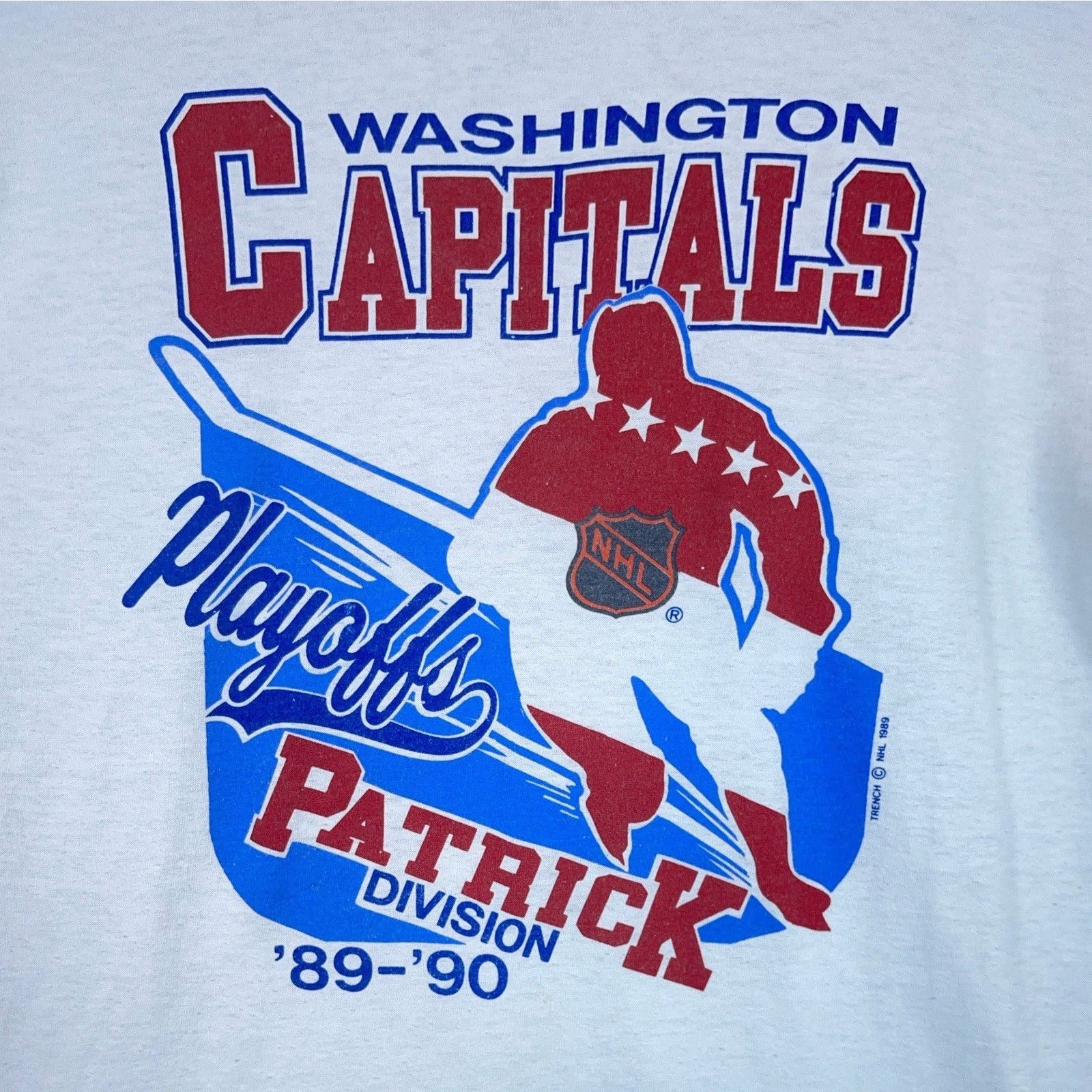 Other Vintage Washington Capitals 1989 Trench T Shirt Single Stitc Size US M / EU 48-50 / 2 - 3 Thumbnail
