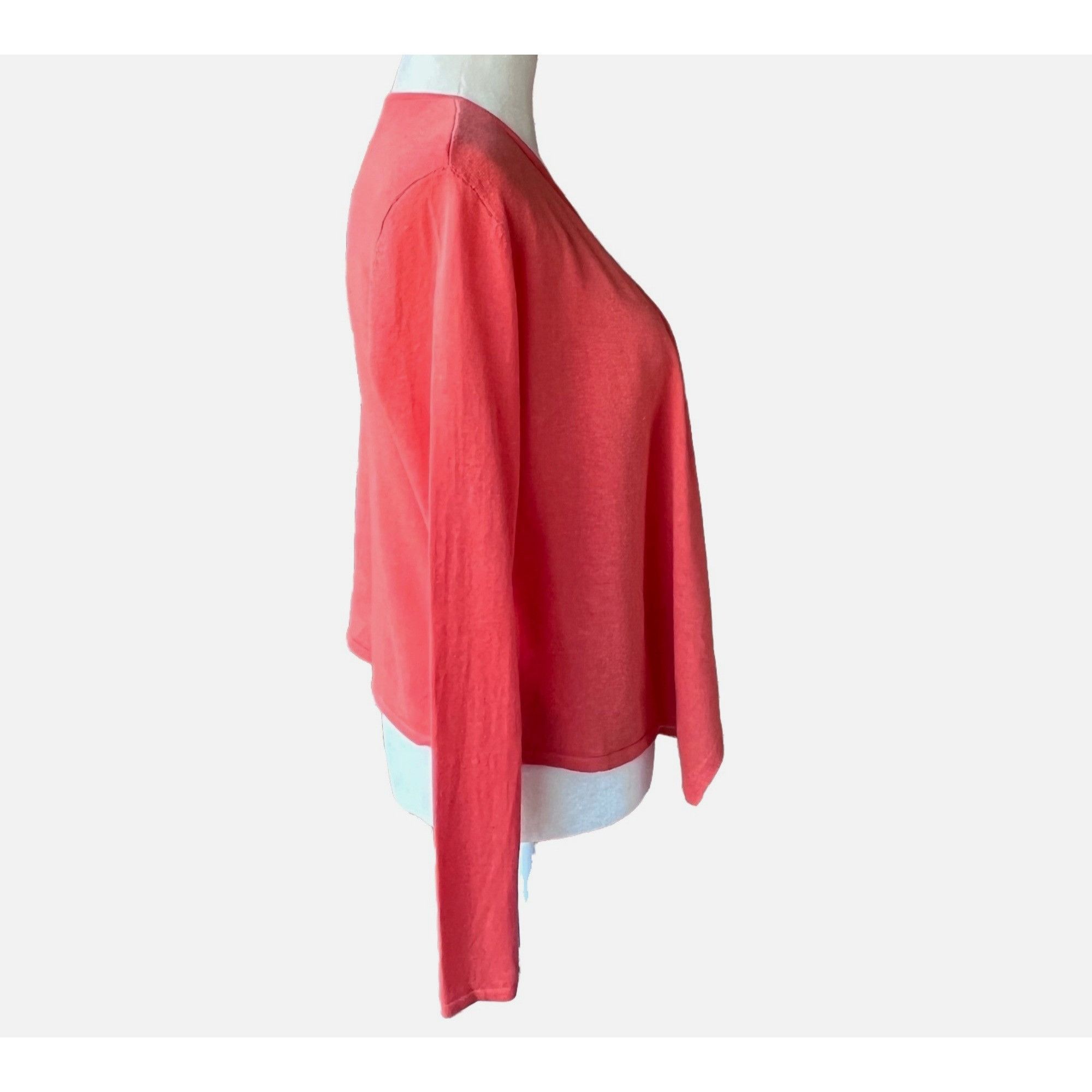 Other J. Jill Women's Open-Front Cardigan Linen Blend Long-Sleeve Size XS / US 0-2 / IT 36-38 - 3 Thumbnail