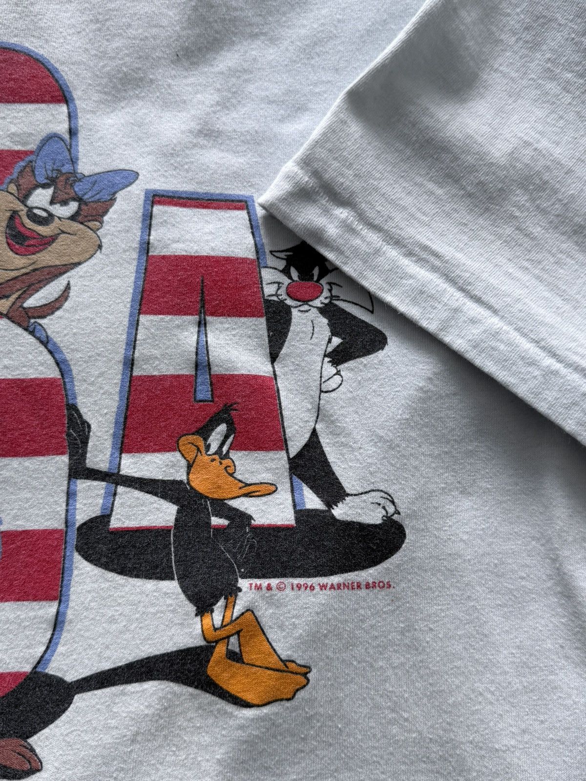 Cartoon Network Vintage 90s Looney Tunes USA Taz Bugs Bunny T-Shirt Tee Size US XL / EU 56 / 4 - 3 Thumbnail