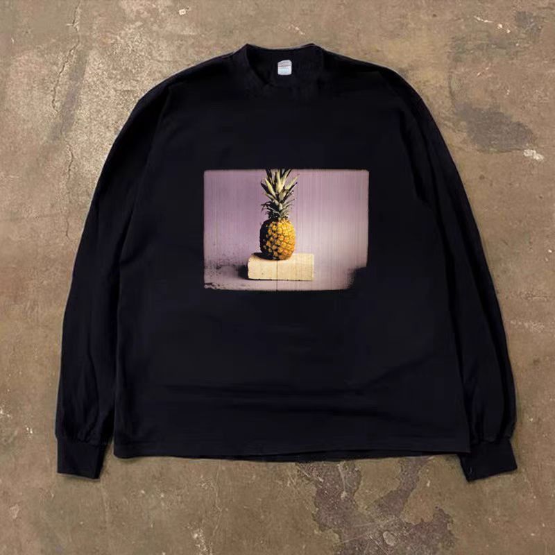 Japanese Brand × Vintage Hip Hop Street Pineapple Print Long Sleeve T-Shirt Size US M / EU 48-50 / 2 - 1 Thumbnail