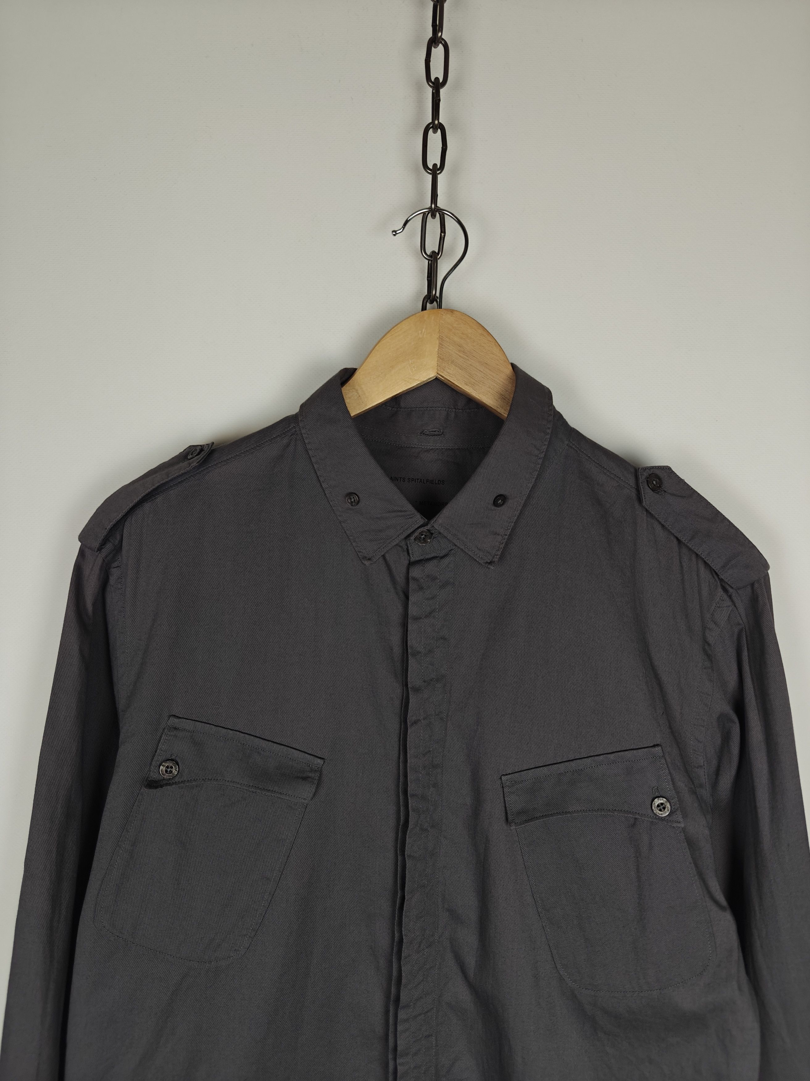 Allsaints Allsaints Shirt Metamorphosis Pockets Gray size M Size US M / EU 48-50 / 2 - 2 Thumbnail