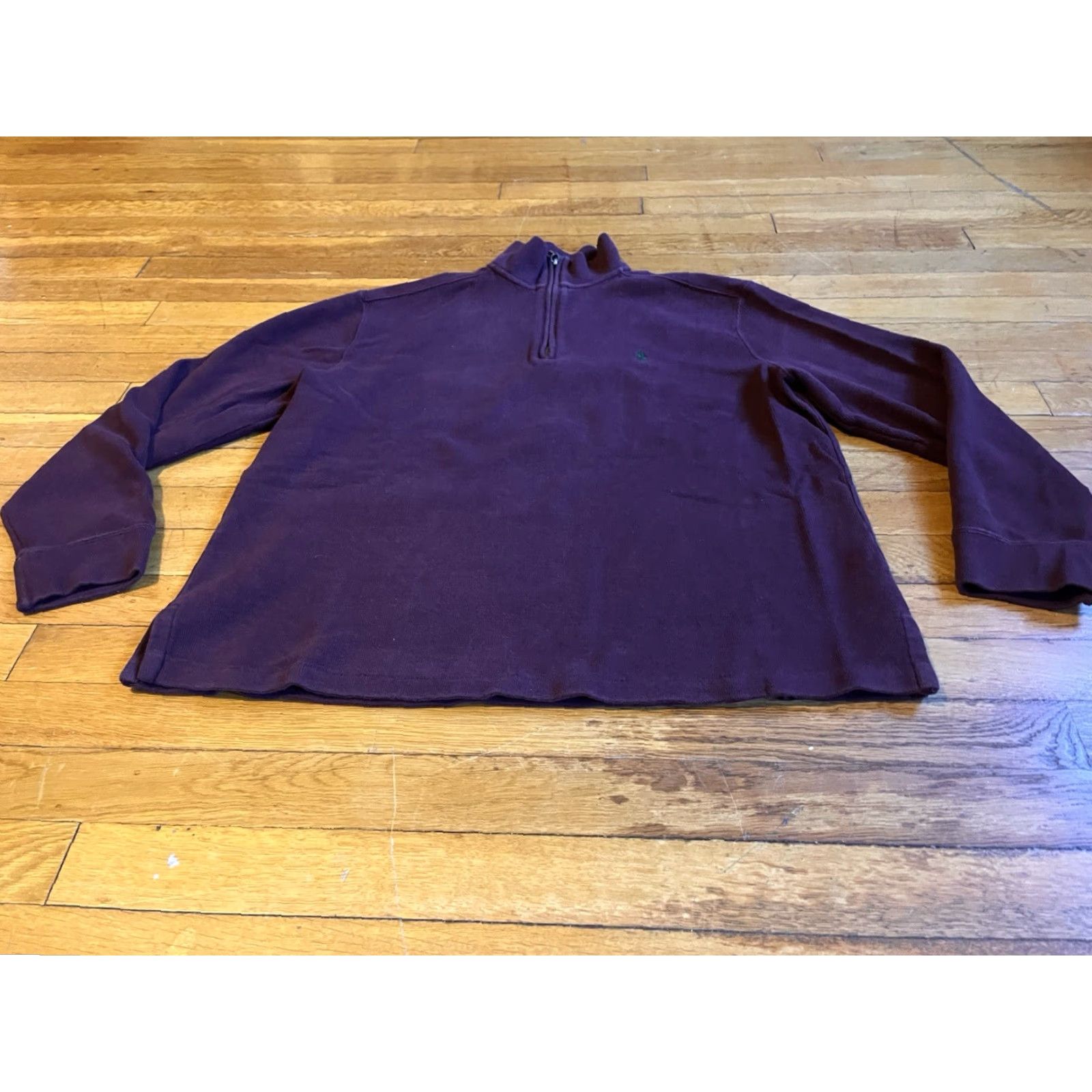 Polo Ralph Lauren VINTAGE Polo Ralph Lauren 1/4 Zip Sweater Shirt Men L Maroon Green Pony Size US L / EU 52-54 / 3 - 2 Thumbnail