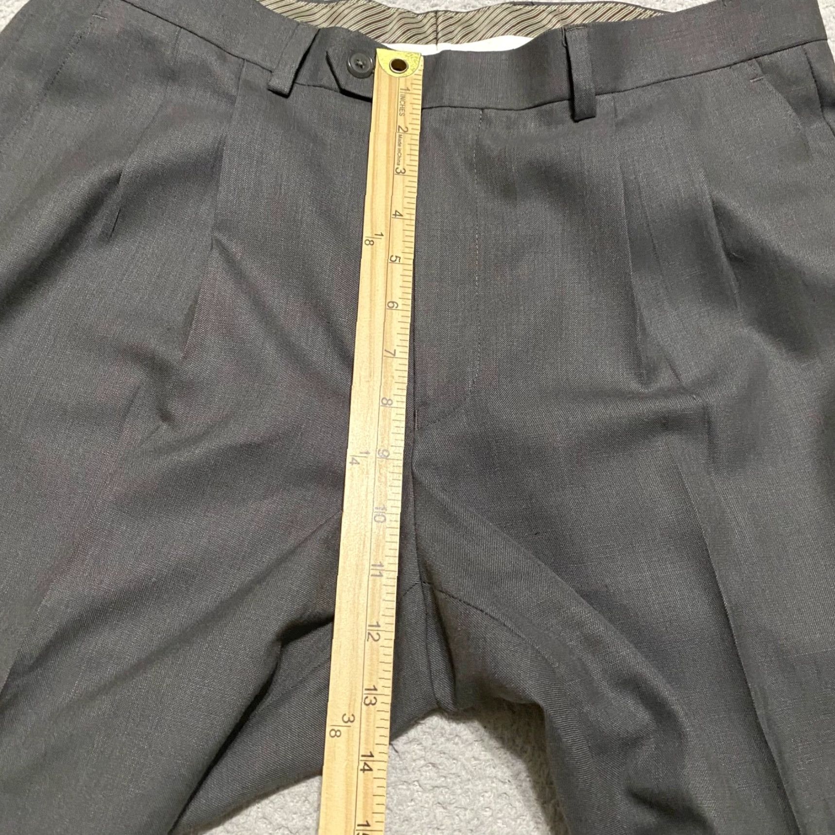 Ralph Lauren Lauren Ralph Lauren Mens Dress Pants Gray Straight Pleated 34x32 Regular Front Front Style Pants Men Gray Leather? Size US 34 / EU 50 - 6 Thumbnail