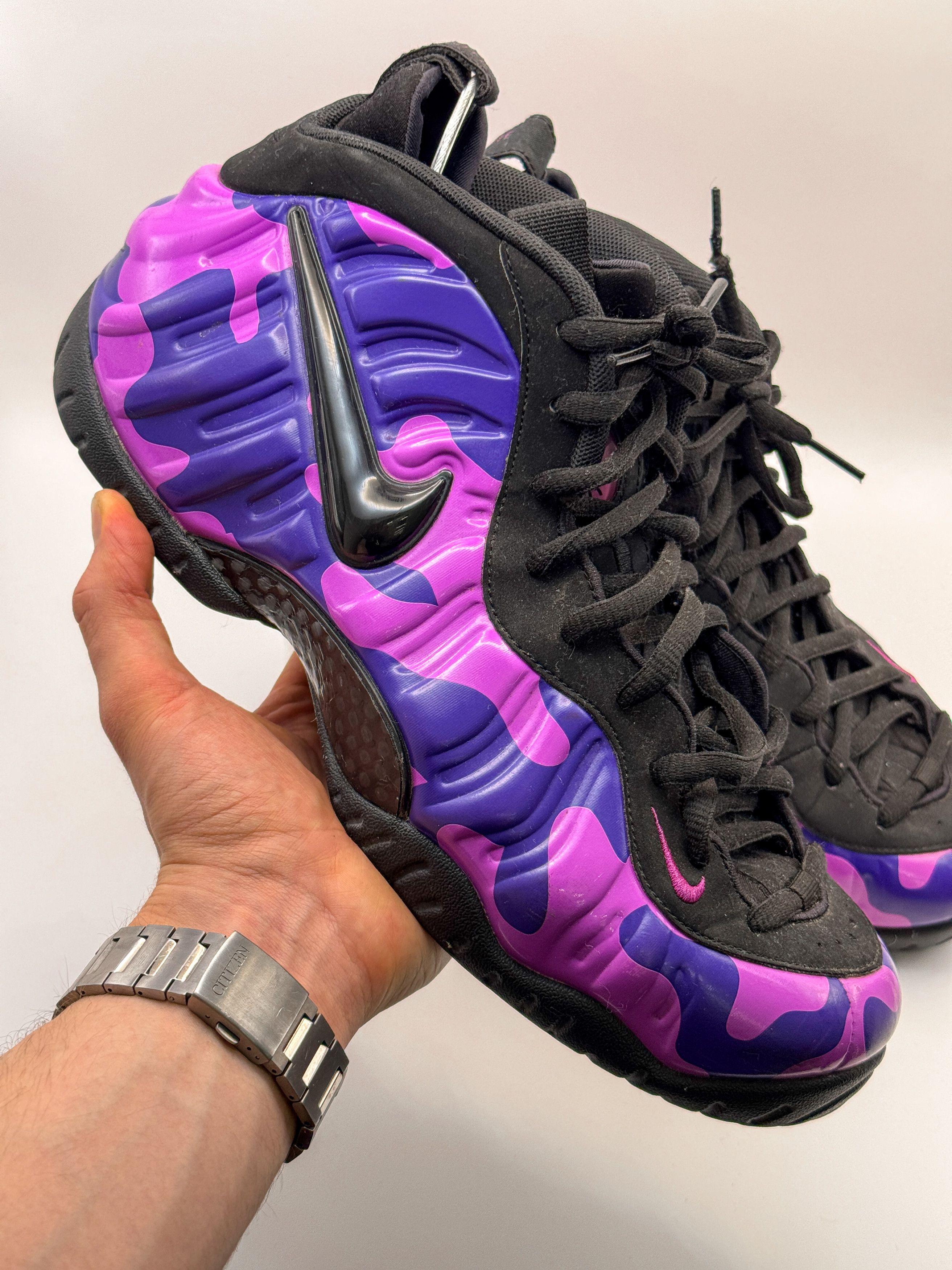 Nike Nike Air Foamposite Pro "Purple Camo" Hyper Violet 2019 Size US 10.5 / EU 43-44 - 2 Thumbnail