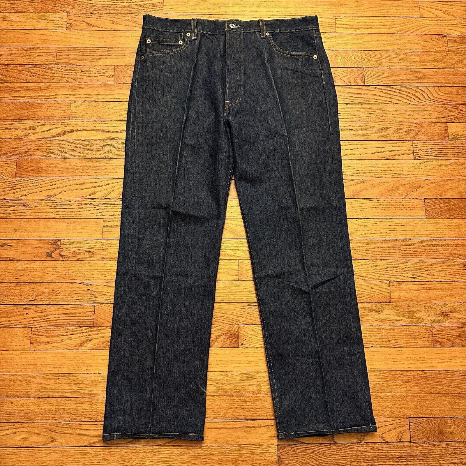 image of Levis x Made In USA Vintage Levi’S 501 Dark Wash Raw Denim Jeans Made In Usa in Blue (Size 38)