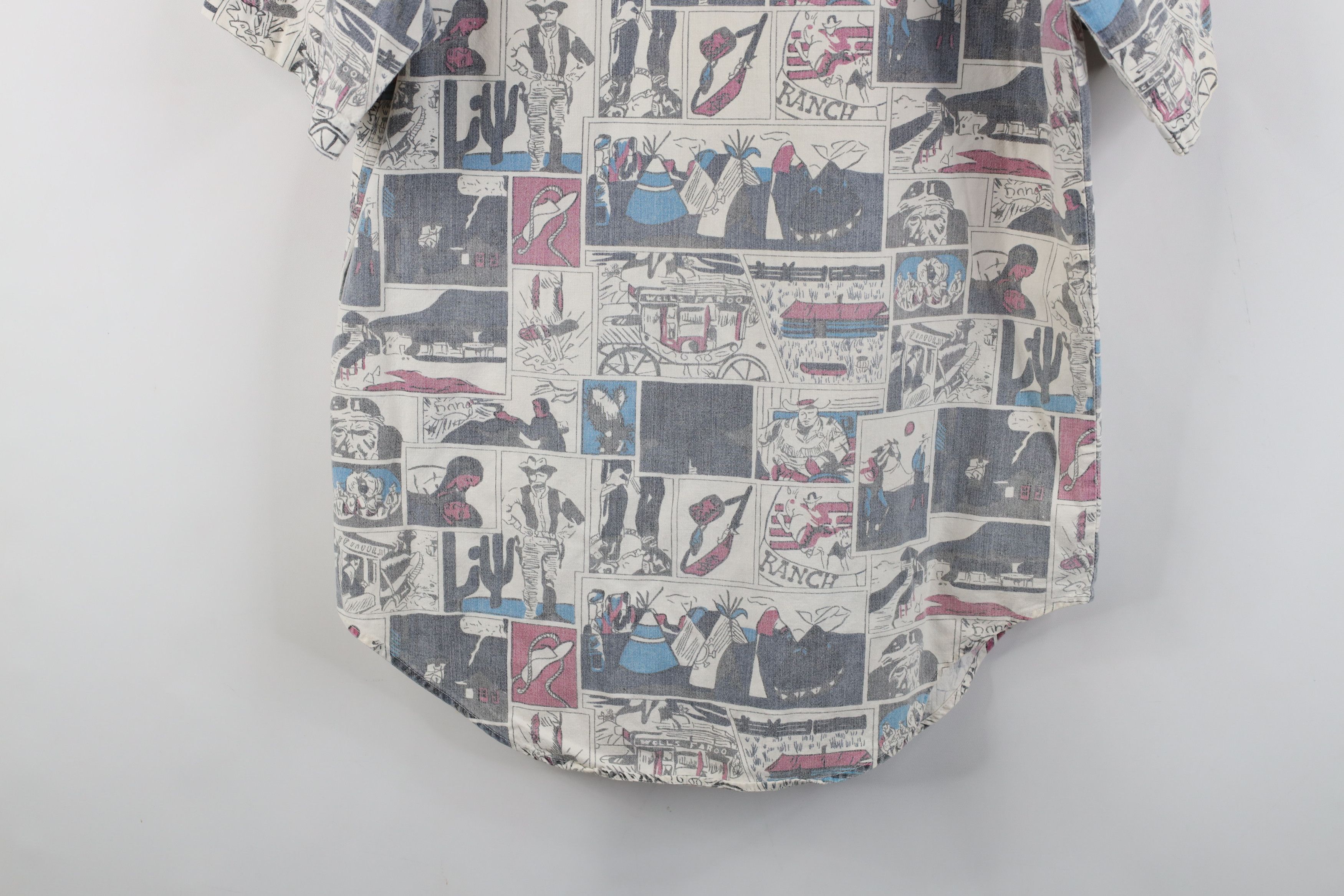 Vintage Vintage 90s Streetwear All Over Print Camp Button Shirt Size S / US 4 / IT 40 - 14 Thumbnail