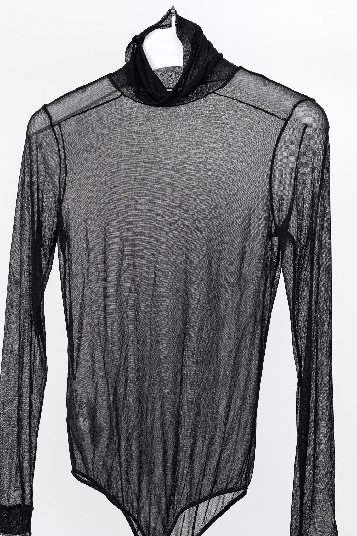 Maison Margiela Maison Margiela Black Sheer Mesh Mock-Neck Bodysuit Size XS / US 0-2 / IT 36-38 - 3 Thumbnail