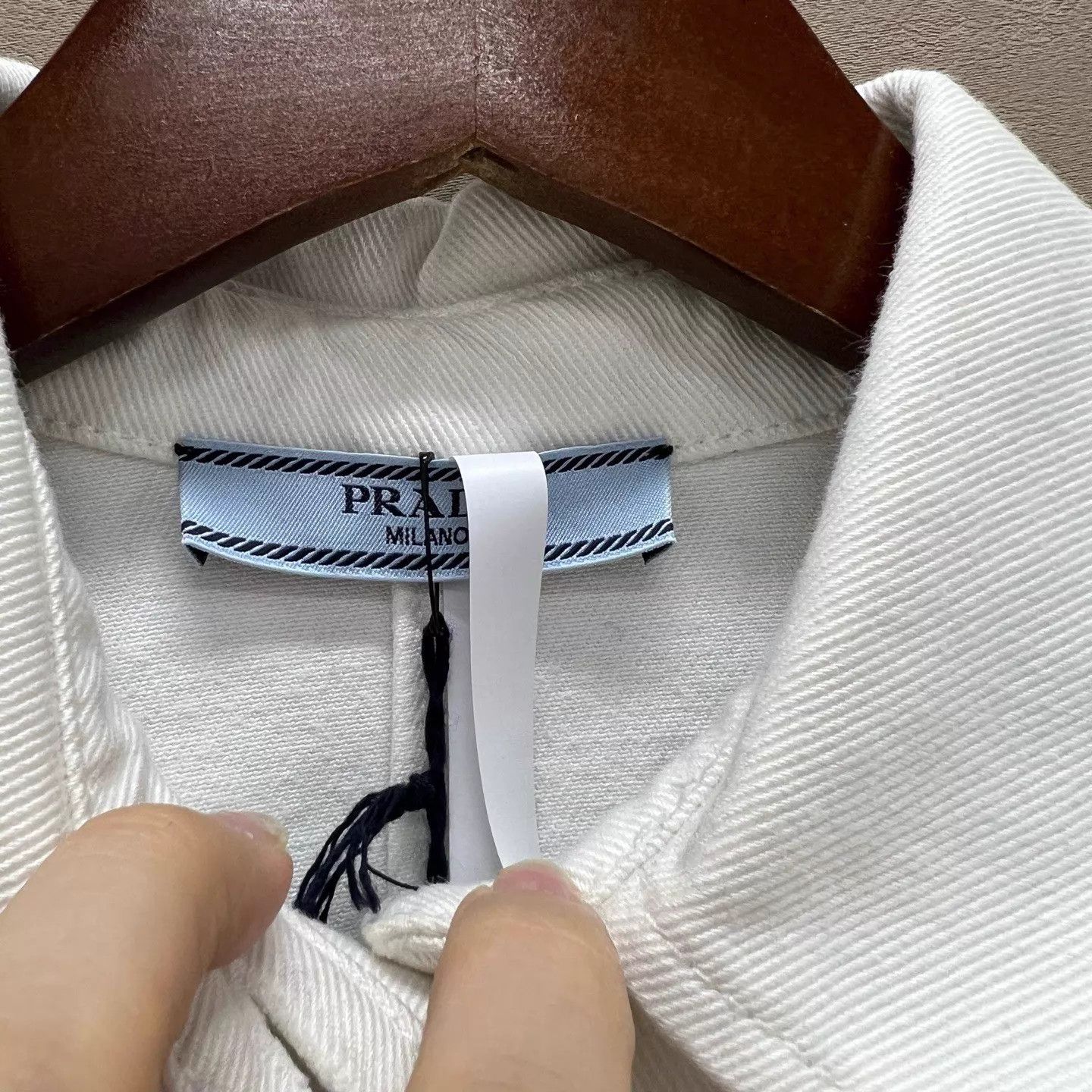 Prada Prada White Denim Jumpsuit 38 New w/ Tags Size 26" / US 2 / IT 38 - 4 Thumbnail