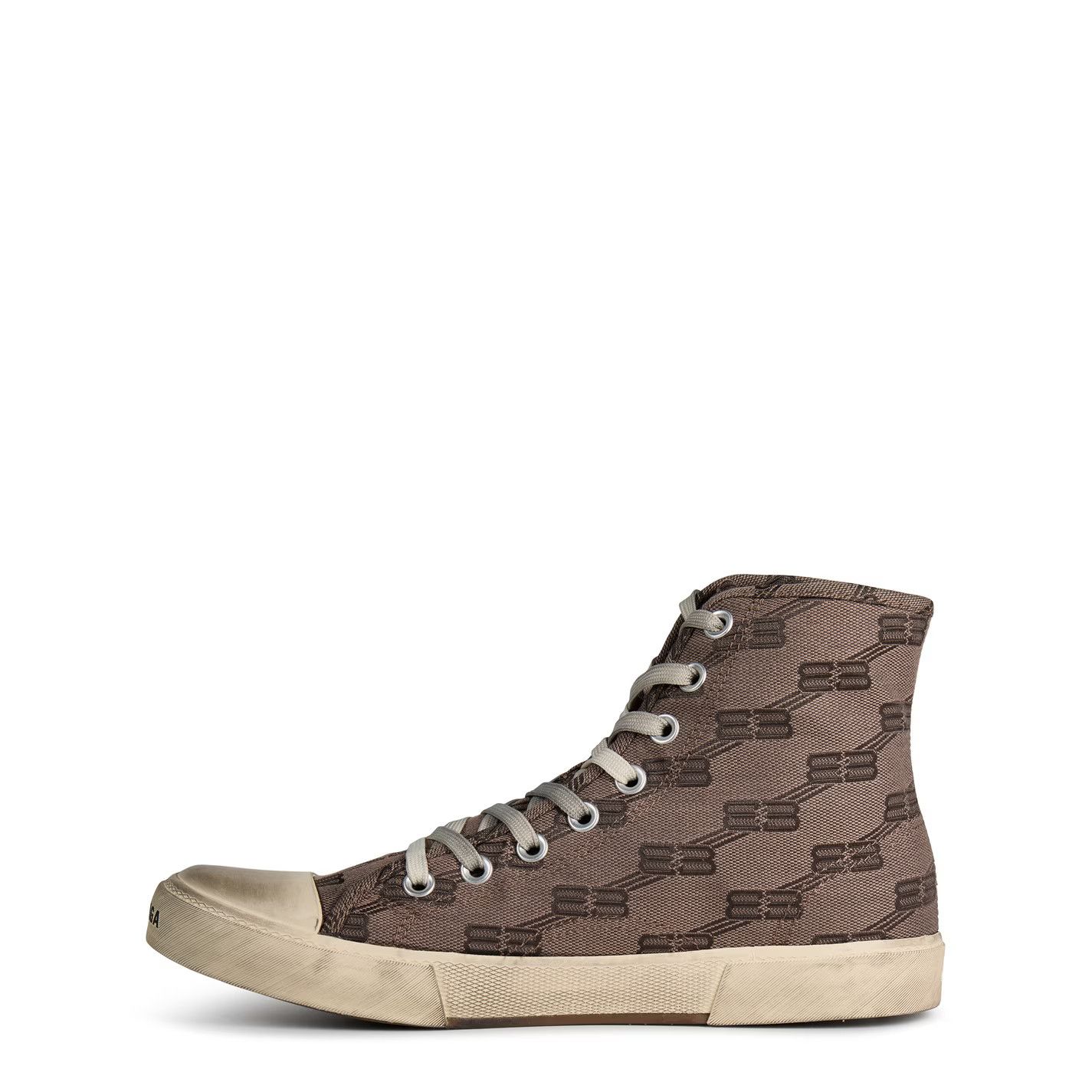 Balenciaga o1g2r1mq0226 Paris High-Top Sneakers In Brown Size US 10.5 / EU 43-44 - 2 Thumbnail