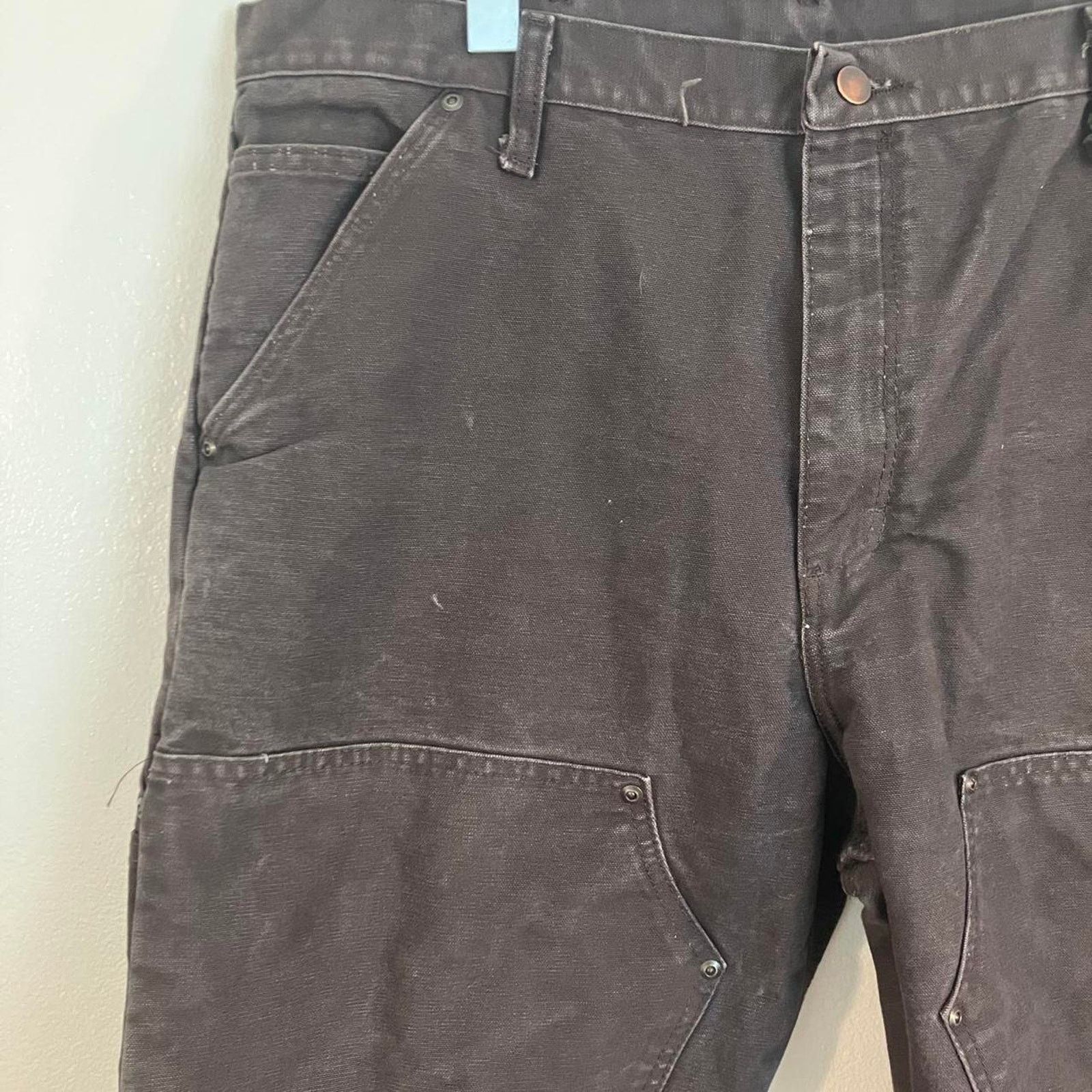 Vintage VF Imagewear Chocolate Brown Double Knee Workwear Pants Size US 38 / EU 54 - 2 Thumbnail