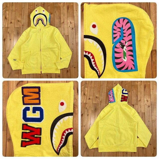 Bape 2010 BAPE Neon Shark Full Zip Hoodie a bathing ape NIGO Size US M / EU 48-50 / 2 - 1 Thumbnail
