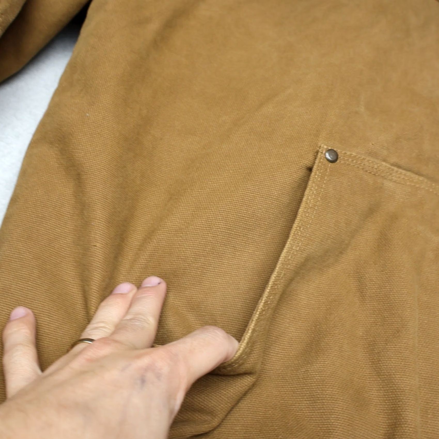 Vintage VINTAGE G.H. Bass & Co Jacket Men Medium Brown Canvas Duck Hooded Rugged Sherpa Lined Work Size US M / EU 48-50 / 2 - 4 Thumbnail