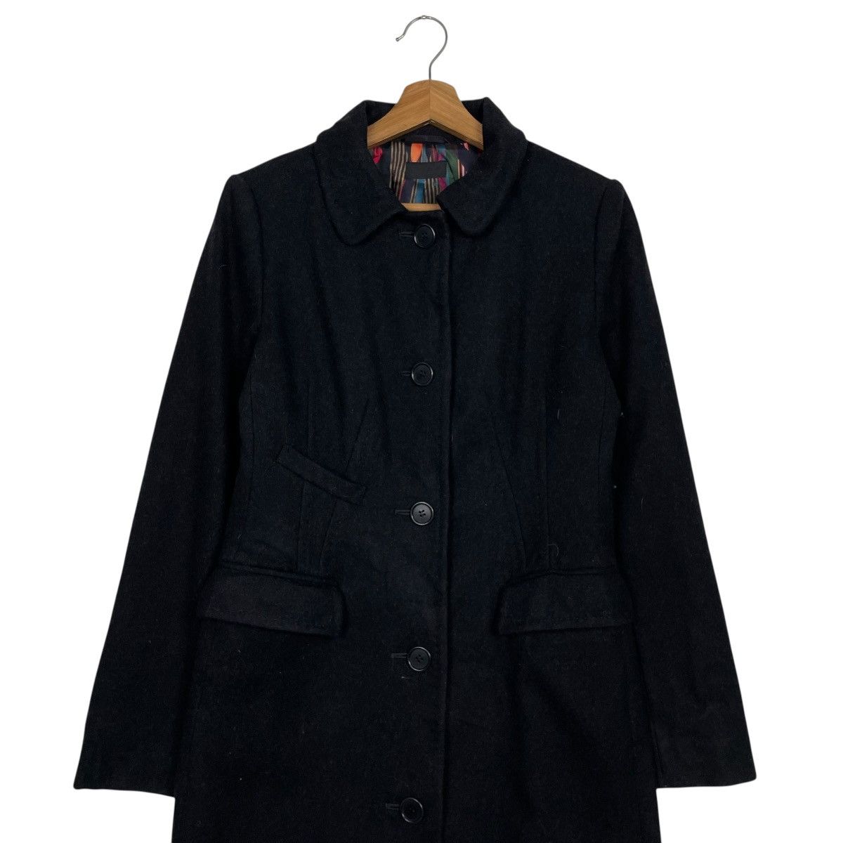 Paul Smith Paul Smith Wool Black Coat Size XS / US 0-2 / IT 36-38 - 3 Thumbnail